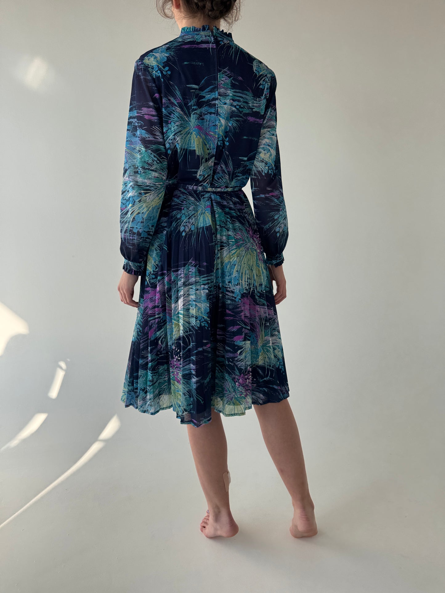 Rochie Old vintage ani 70 târzii în nuanțe superbe