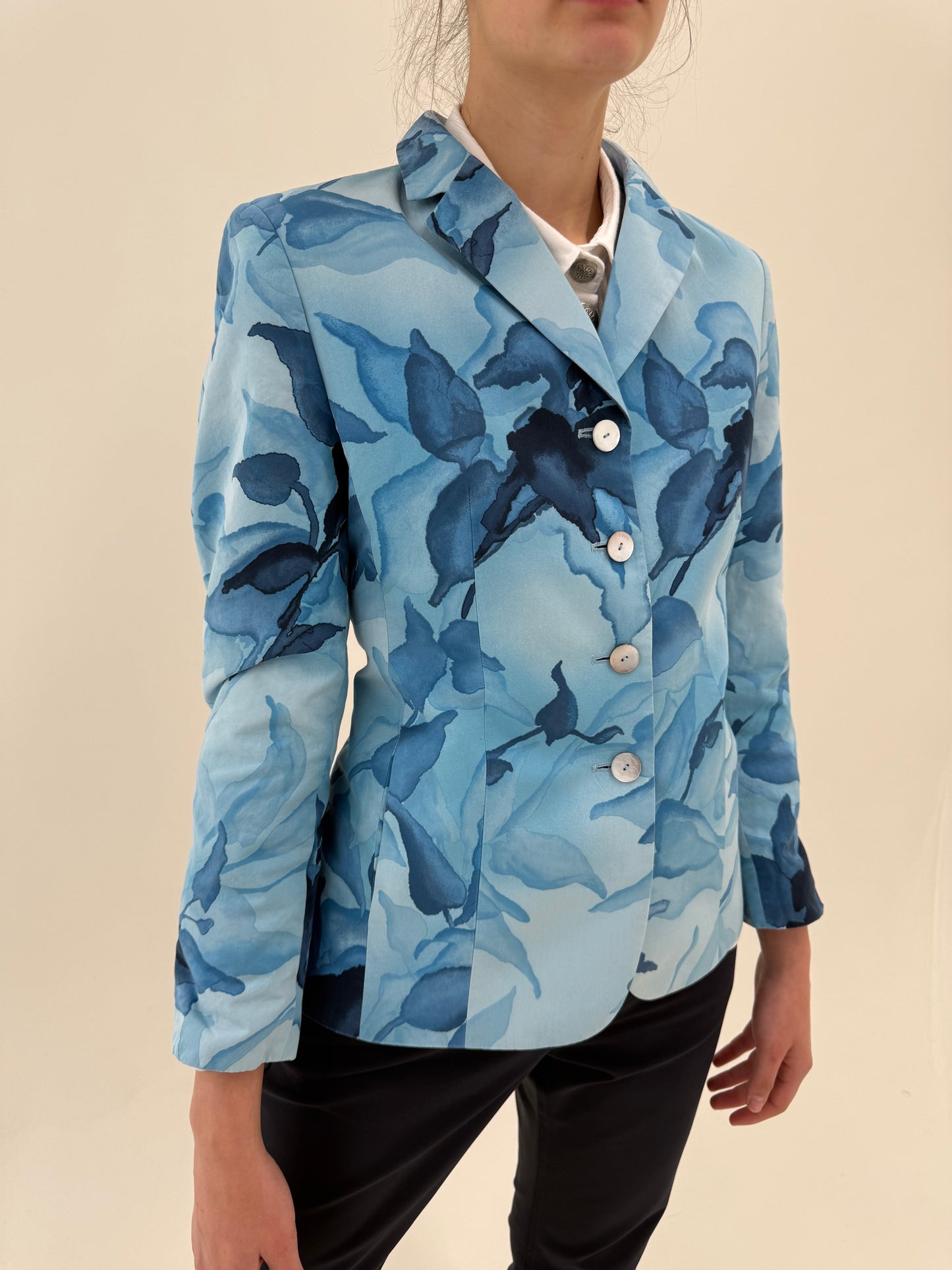 Sacou Laurel by Escada din mătase naturală si bumbac cu print organic superb