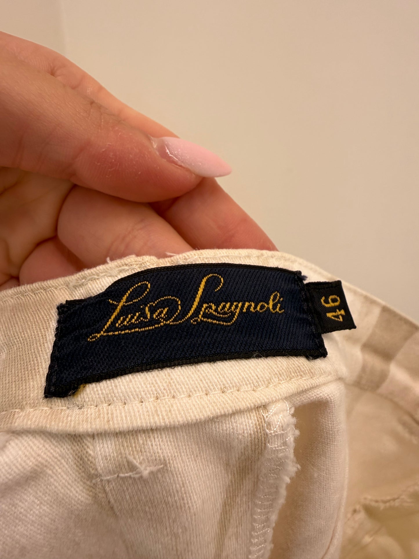 Pantaloni luxury Luisa Spagnoli ultra confort petite din bumbac premium