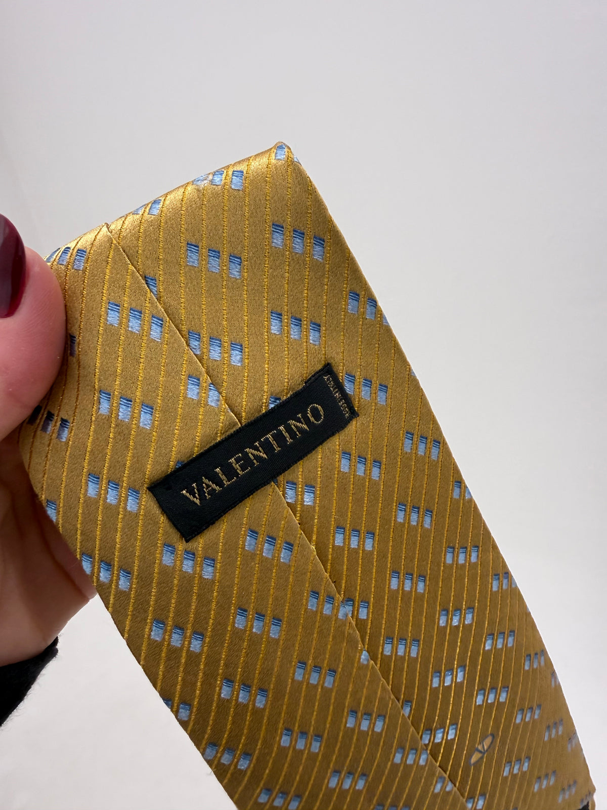 Cravata Valentino din jacquard de mătase naturală