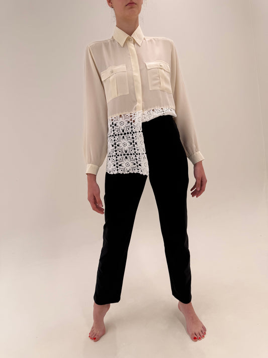 Pantaloni negri Fendi tall vintage modelatori