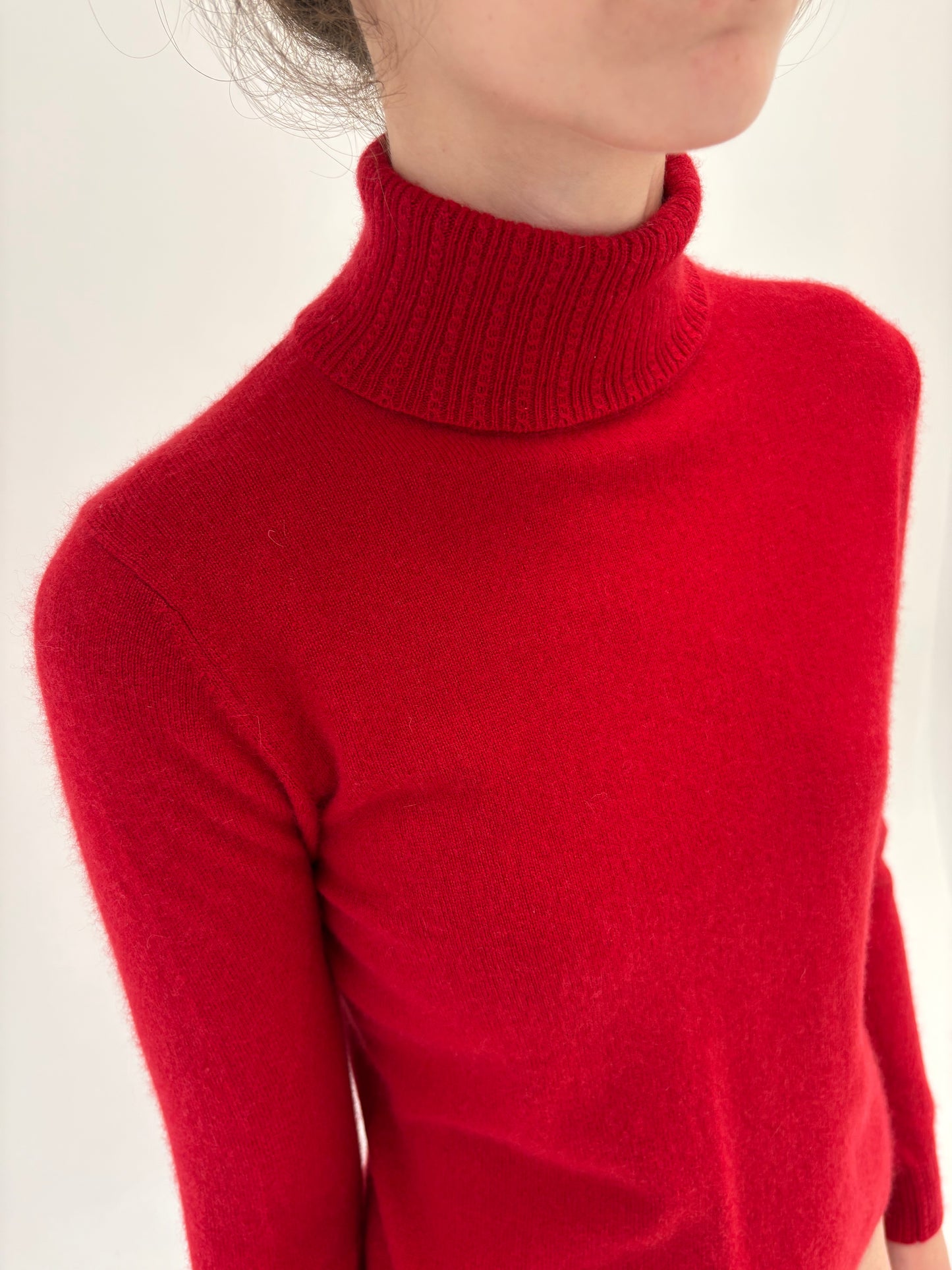 Maleta cherry red din cașmir multiply