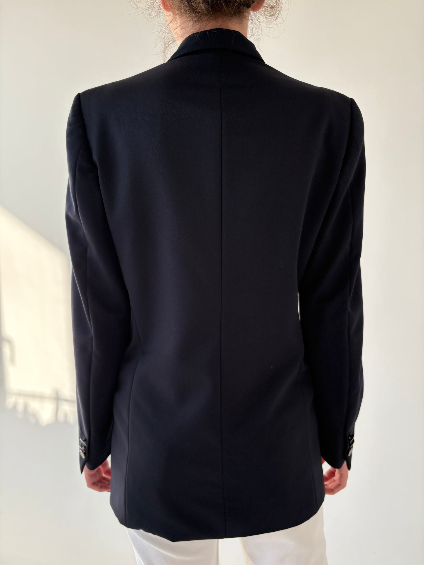 Sacou vintage italian excepțional cu nasturi metalici și închidere dublă