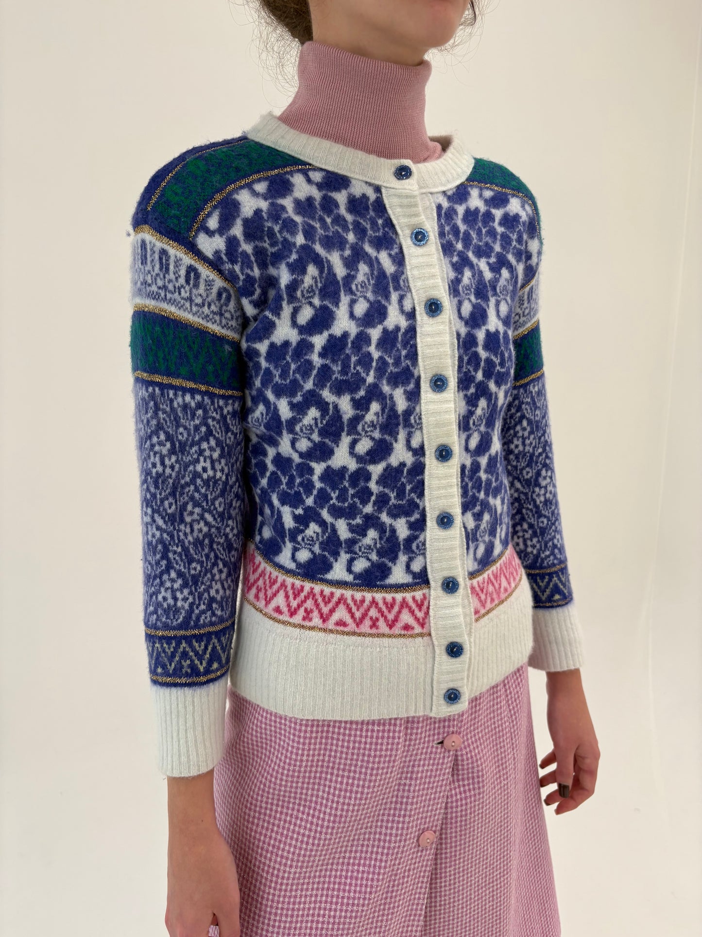 Cardigan petite tip jachetă super gros din lana extrafina merino