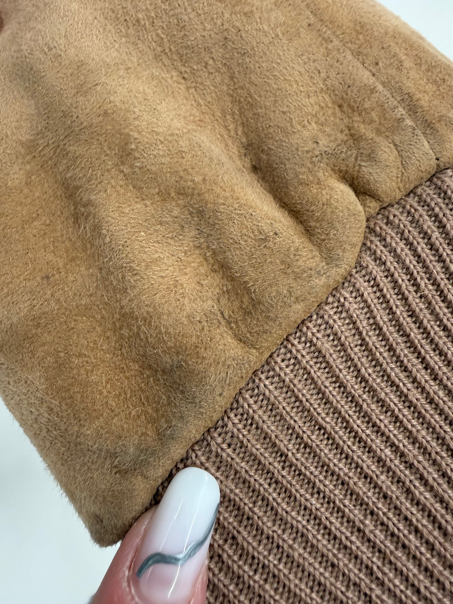 Geacă vintage bomber camel din piele extrem de moale și fină