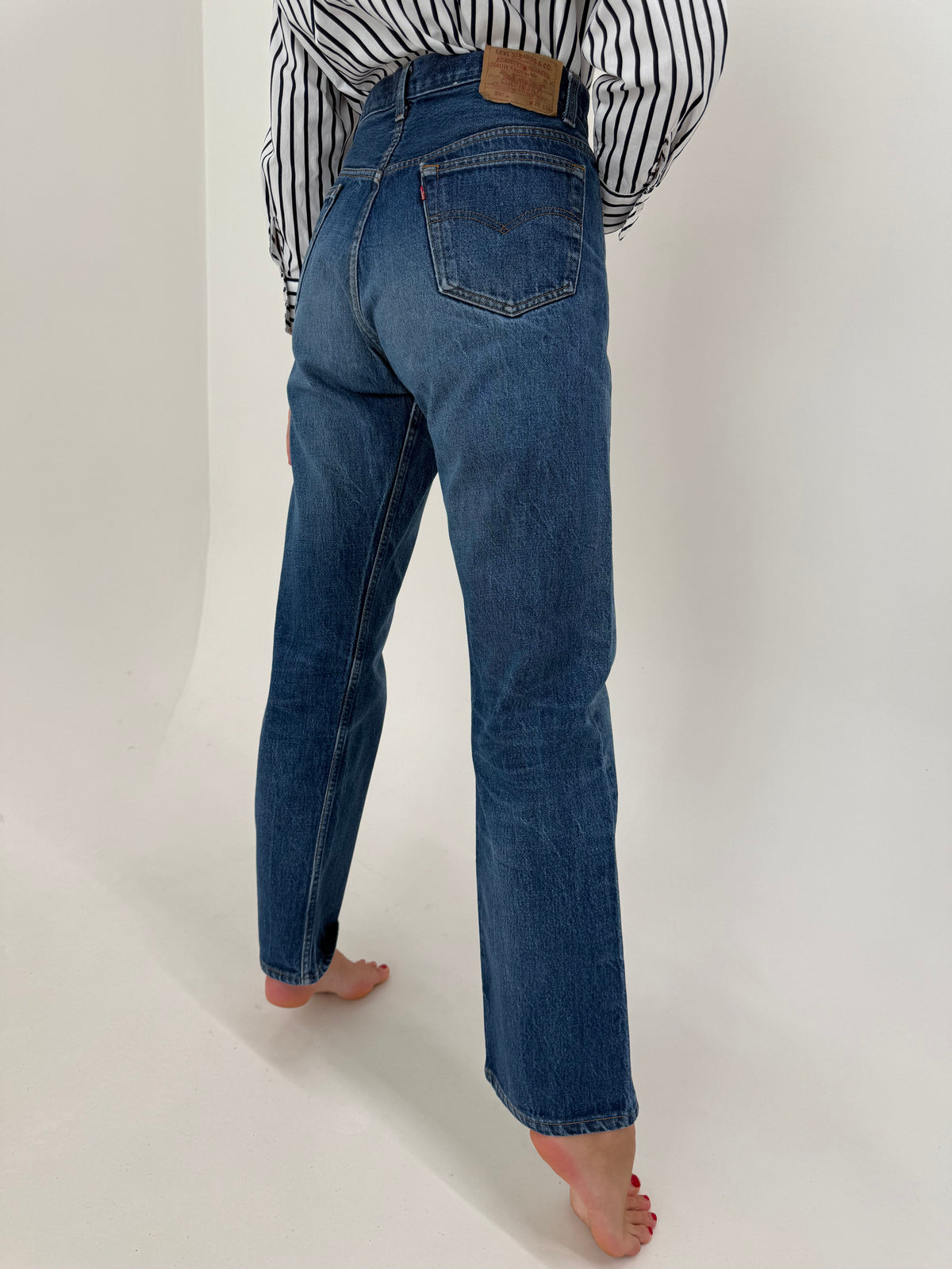 Jeans vintage Levi’s 501 XX din bumbac gros cu talie ultra înaltă tall