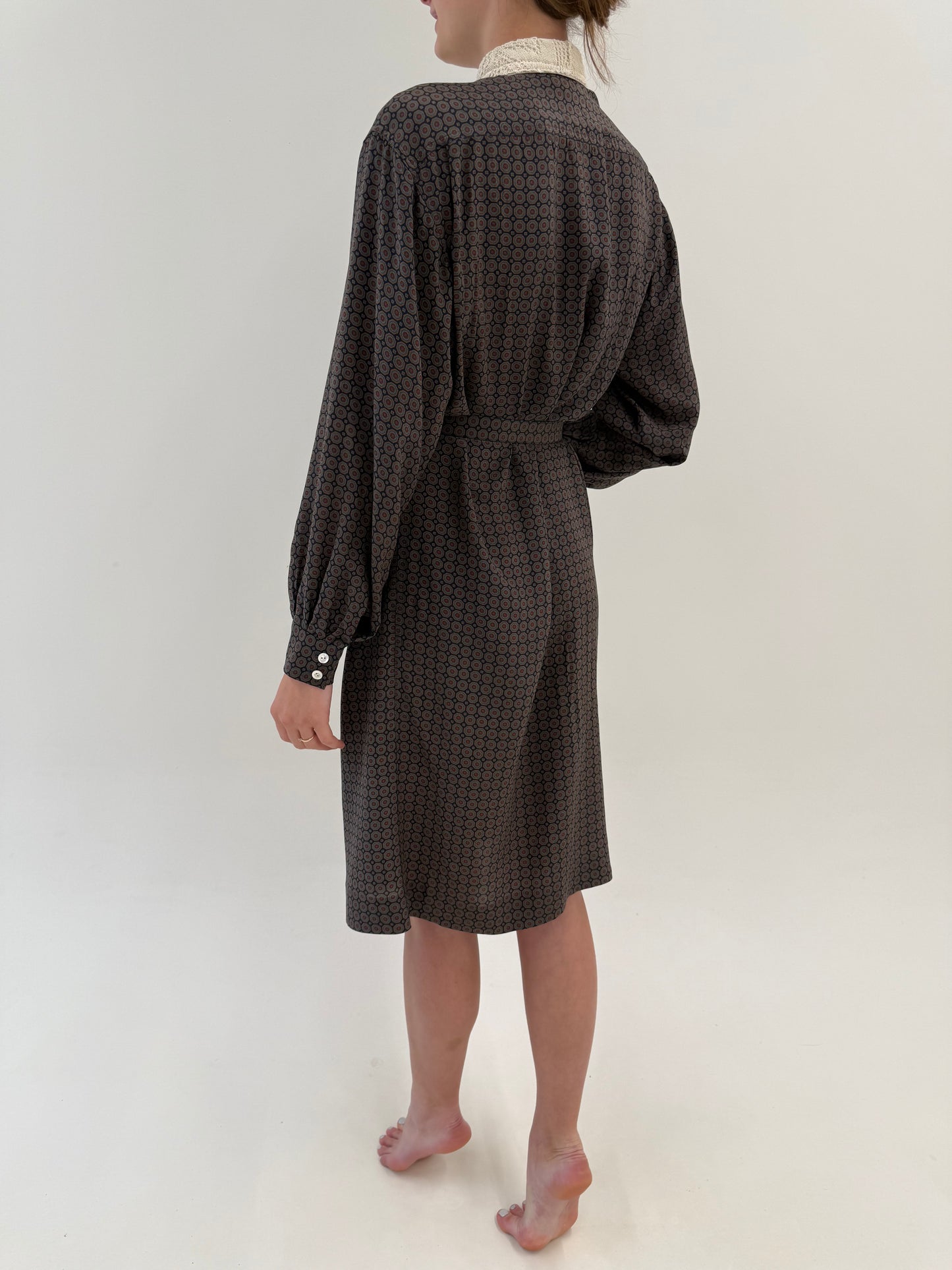 Robe chemise Salvatore Ferragamo din mătase naturală