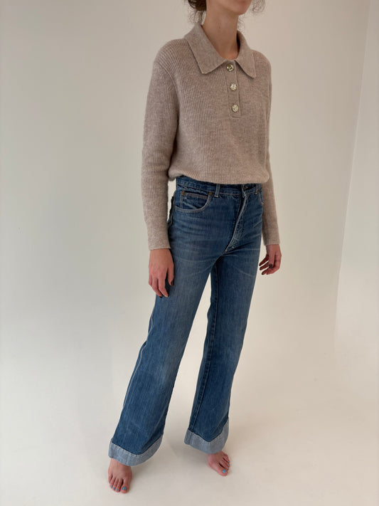Jeans vintage tall evazați cu talie ultra înaltă classic wash