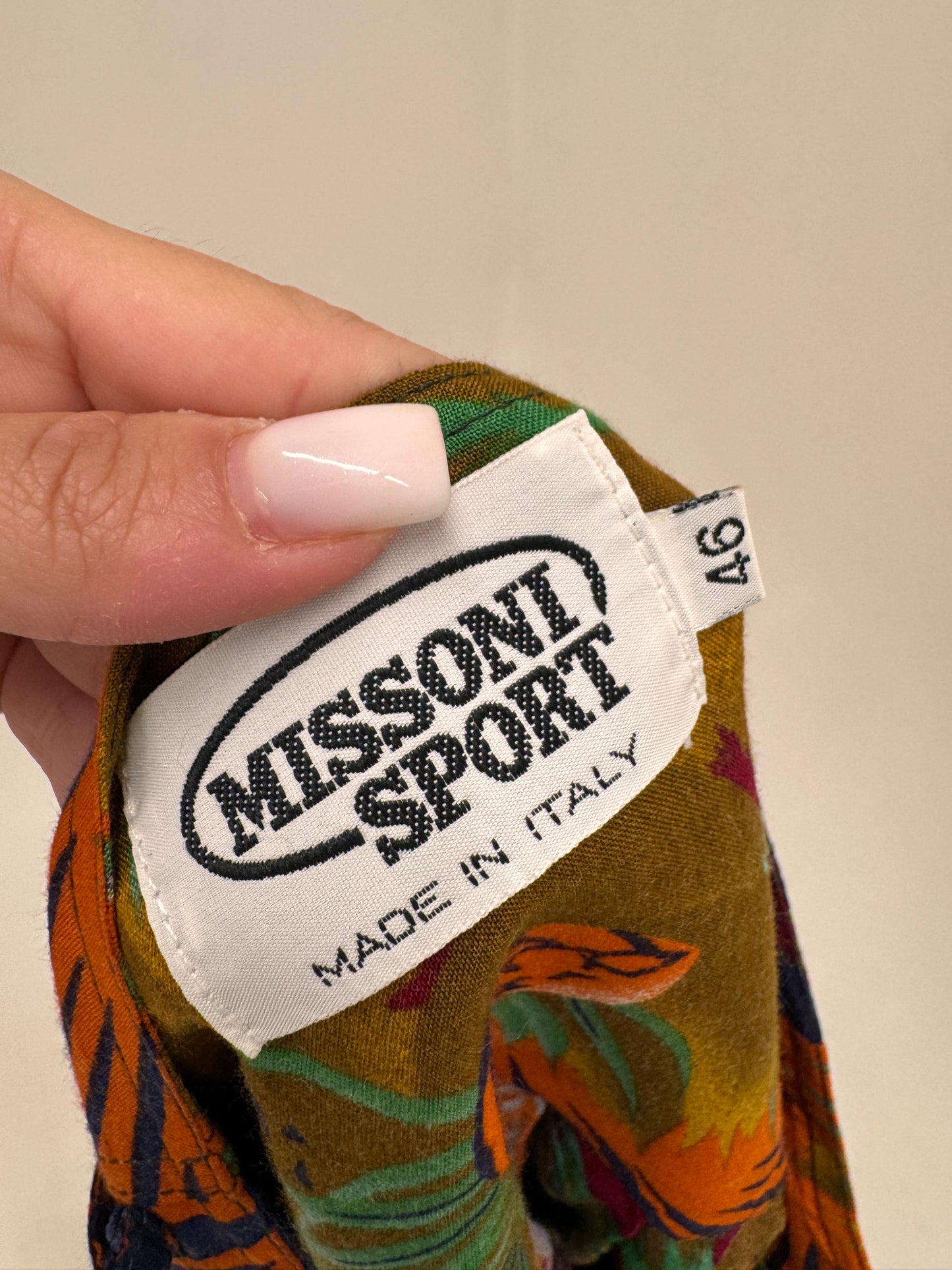 Fustă vintage Missoni cu print organic în culori superbe și talie ultra marcată
