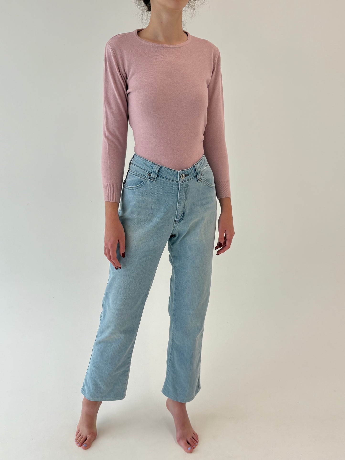 Jeans Armani straight leg ușor modelatori