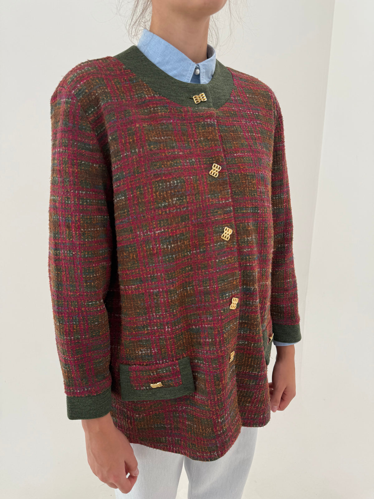 Jacheta italiană din tricot dens de lana extrafina in culori superbe