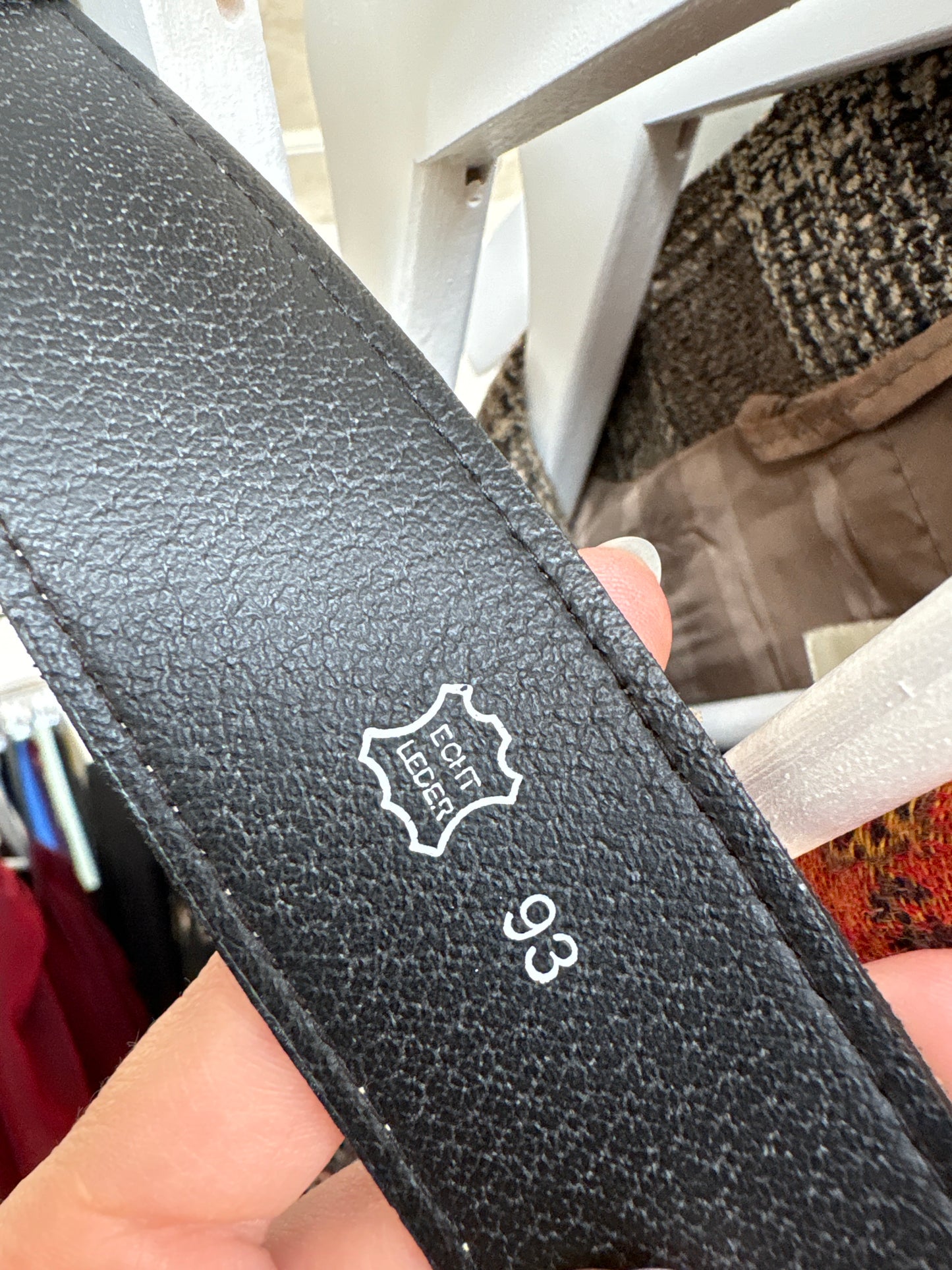 Centura vintage camel din piele naturală