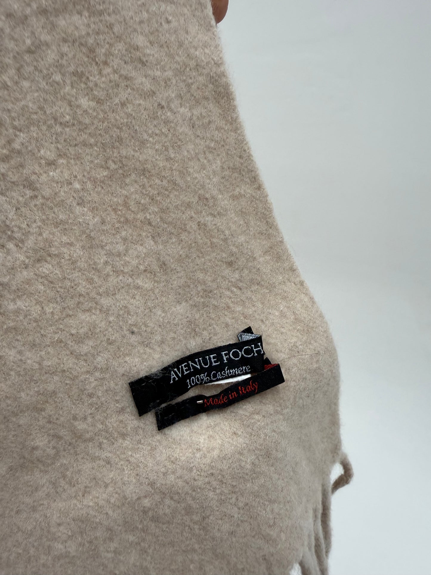 Fular XXXXL din cașmir gros tip pătură  light nude