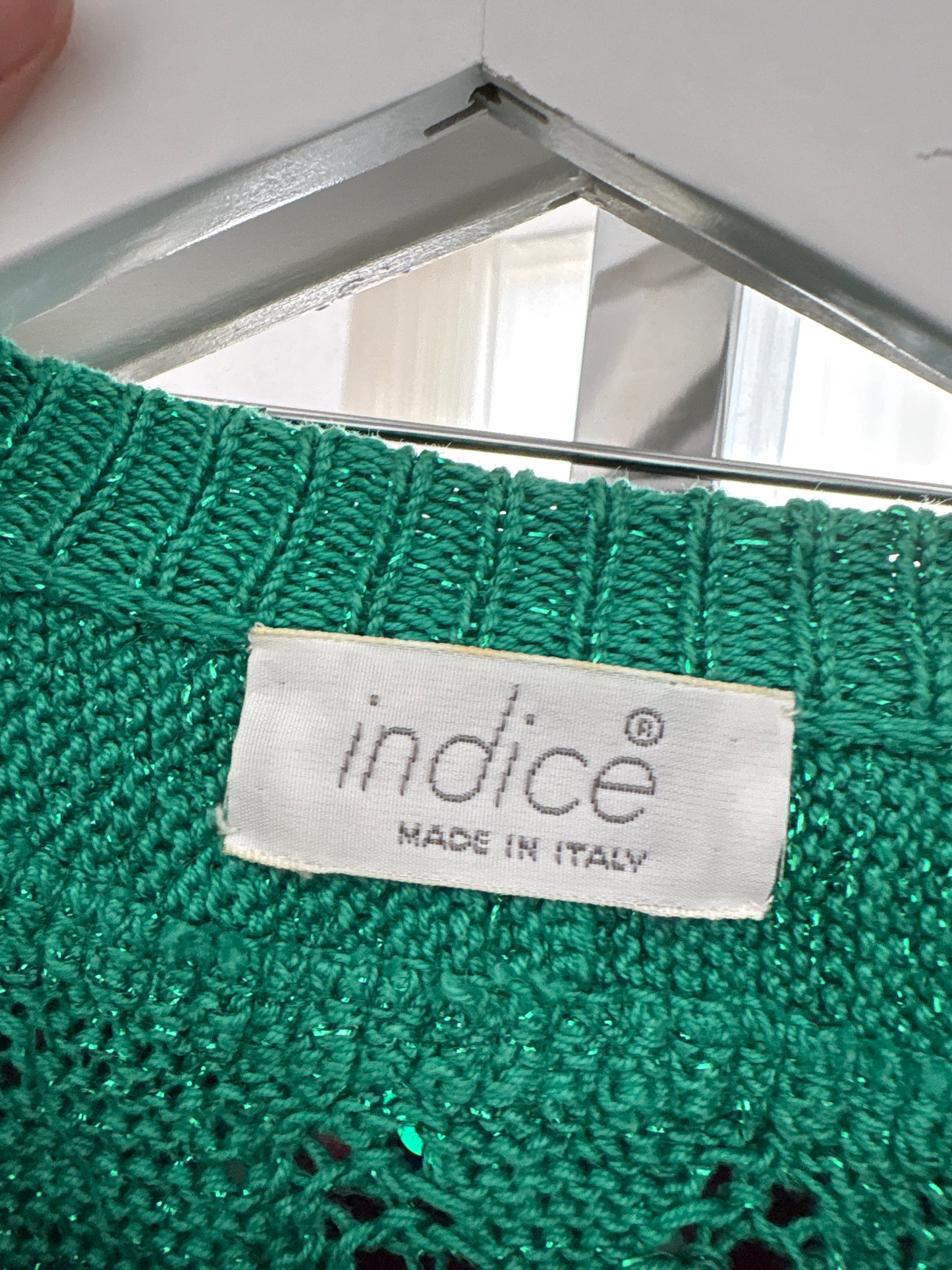 Cardigan vintage verde smarald din jerse excepțional de bumbac de vară