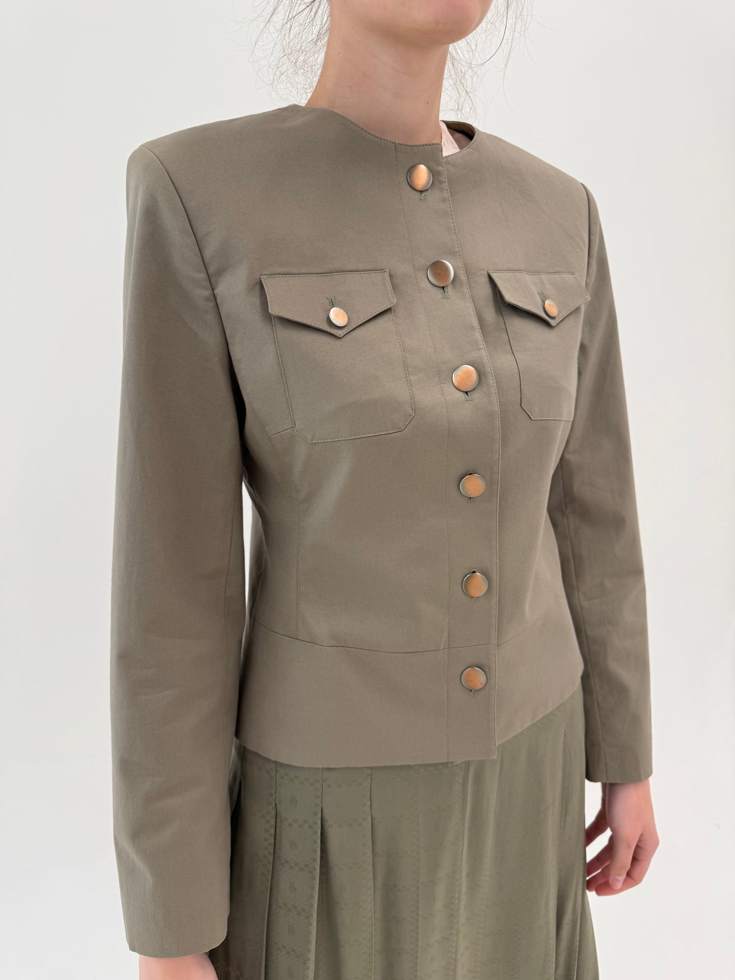 Sacou vintage cu influențe soft army din moleskin de bumbac ultra confort