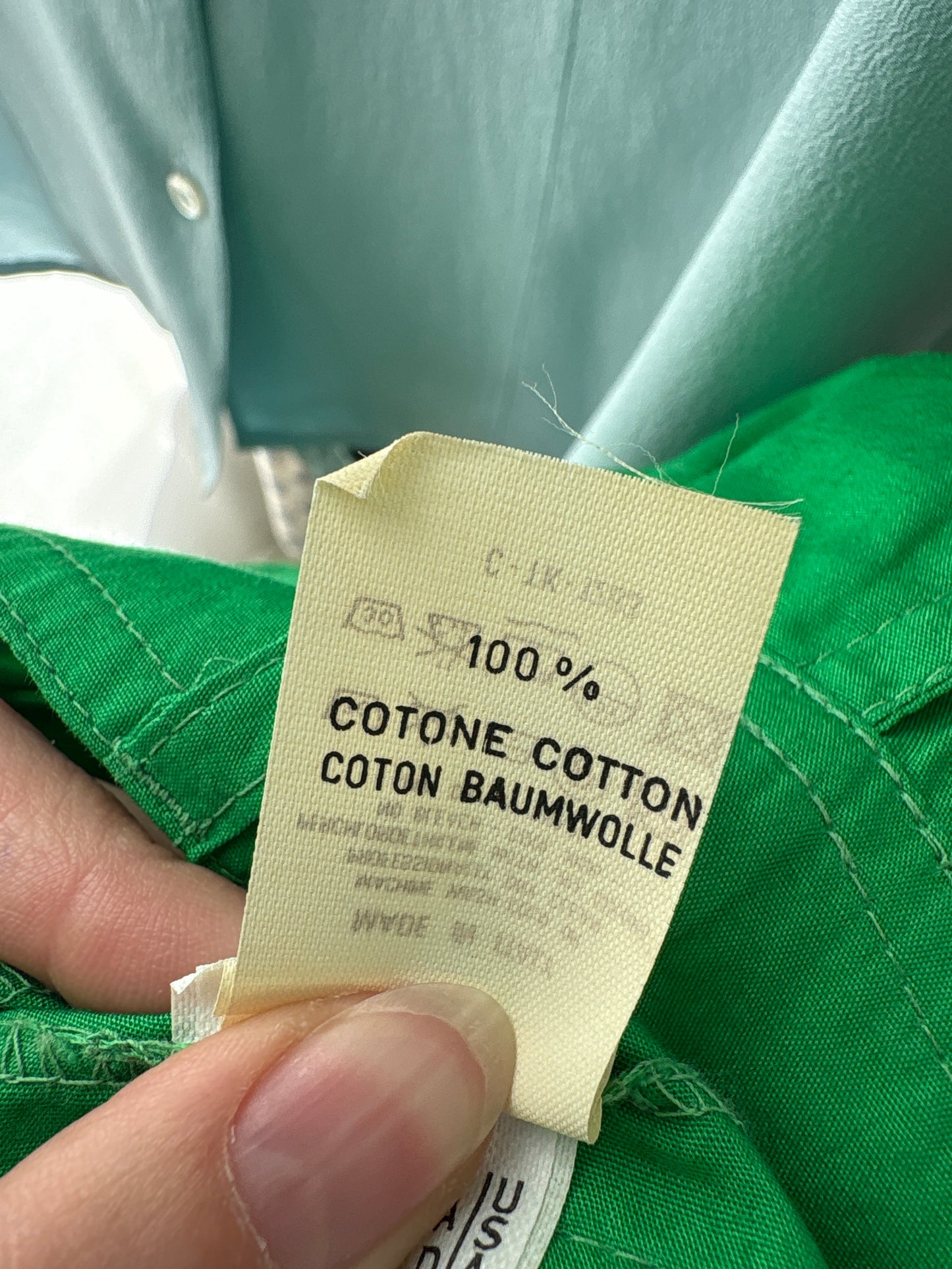 Pantaloni vintage italienești cu talie ultra înaltă și pense din poplin