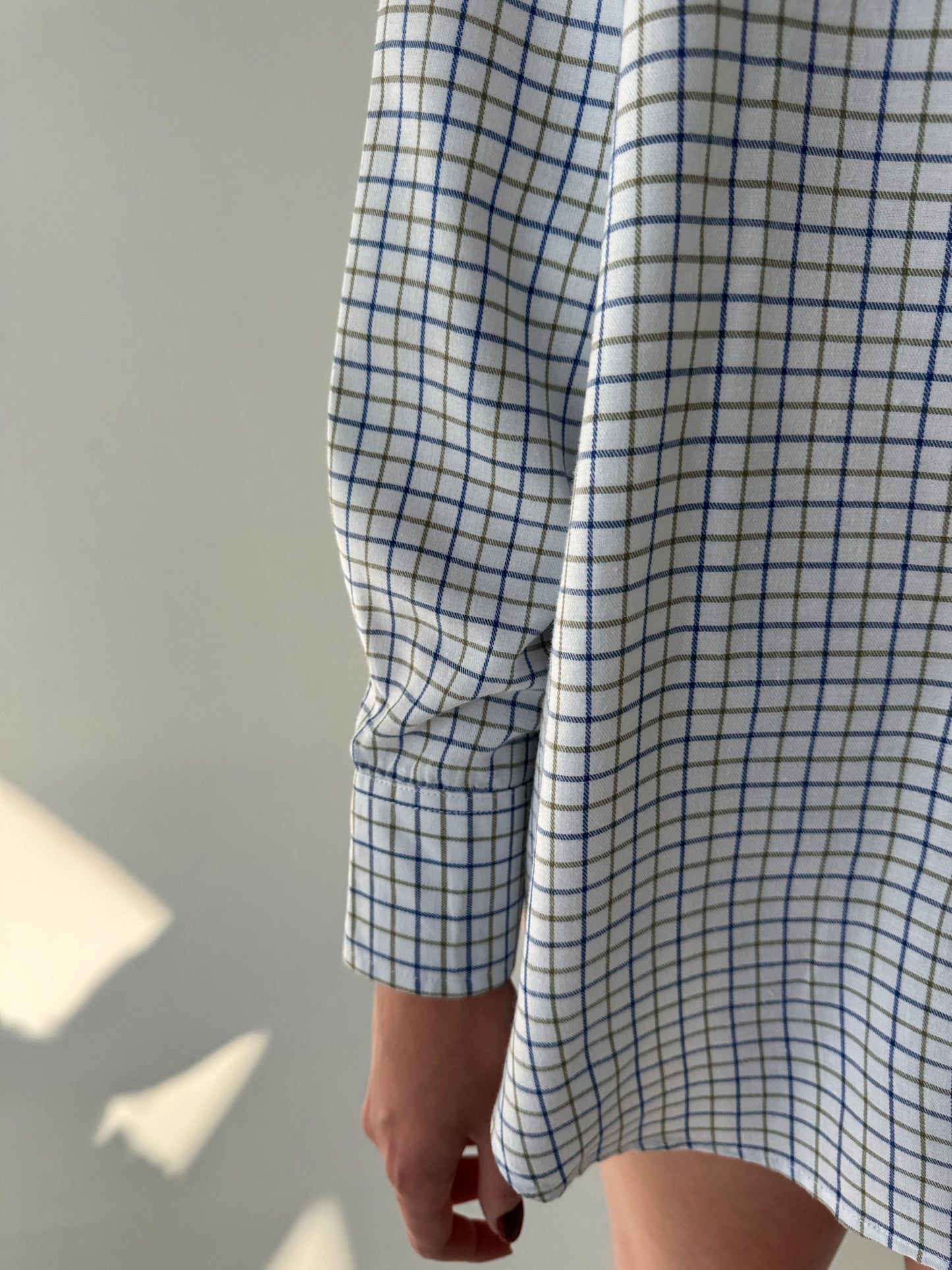 Cămașa premium din poplin gros de bumbac în carouri