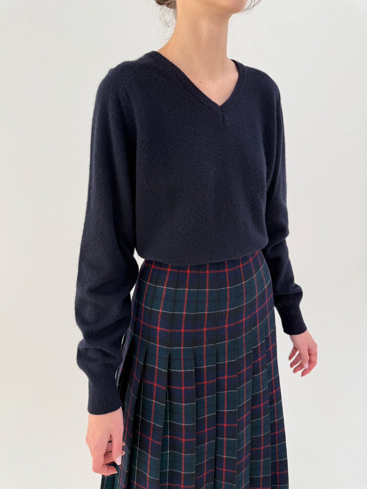 Pulover Navy blue de gramaj mare 80% lana merino extrafina