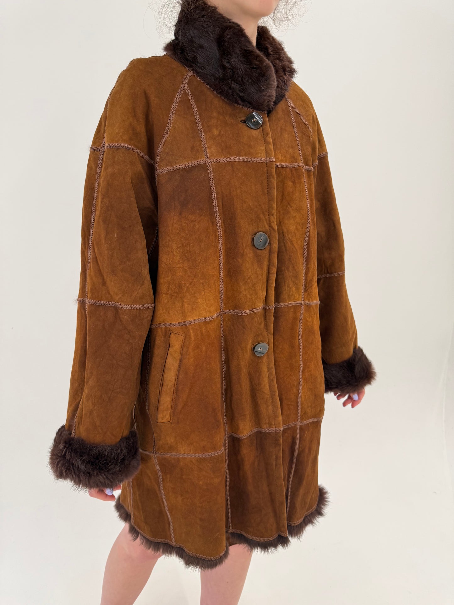 Blană naturală de iepure caramel foarte ușoară și călduroasă