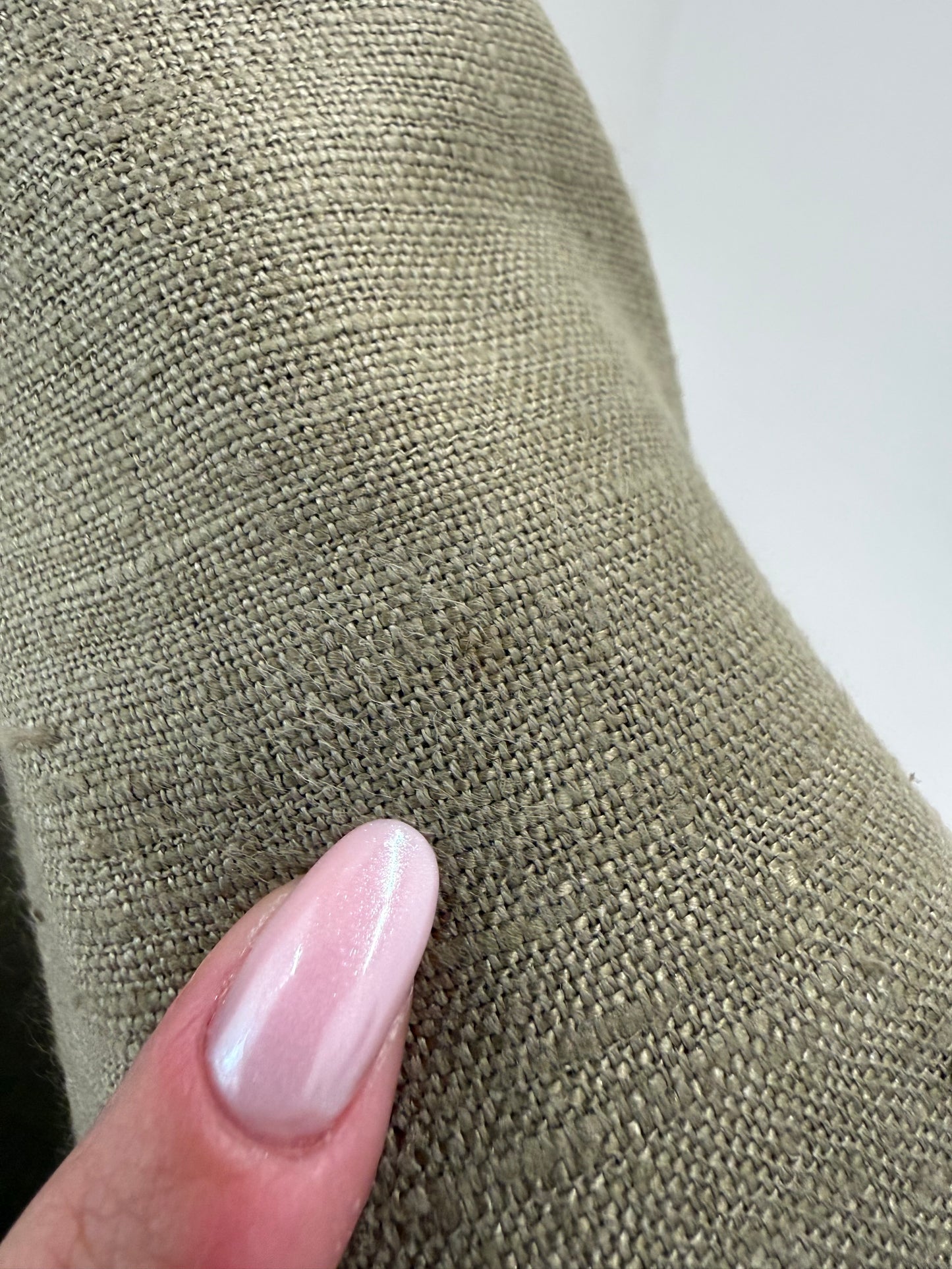 Rochie italiană light kaki din pânză de mătase naturală excepțională
