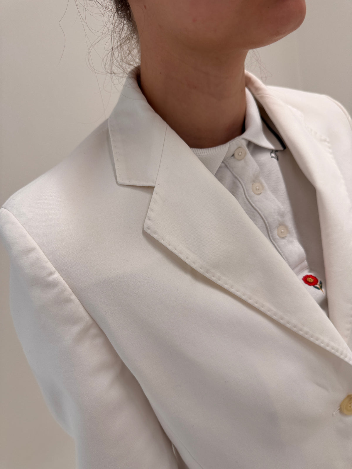 Sacou clasic Max Mara cu buzunare aplicate din canvas de bumbac