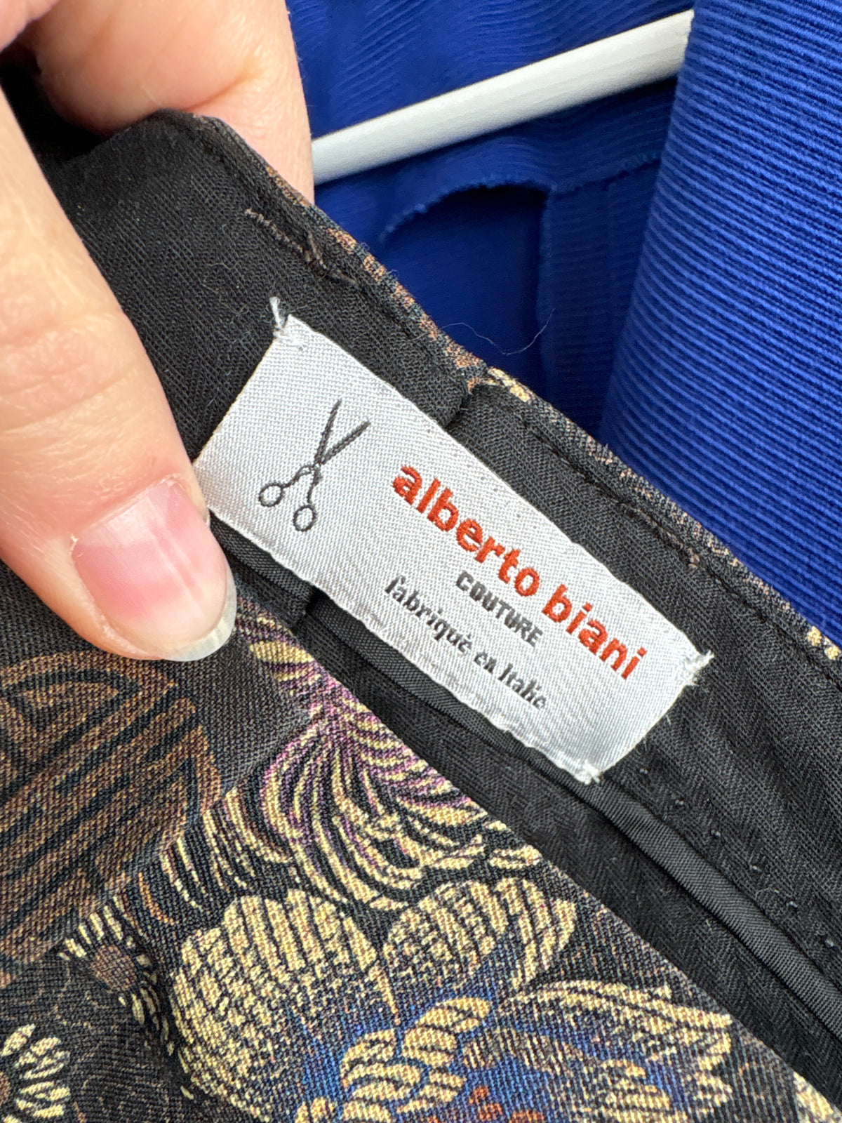 Pantaloni din brocart superb italienești din mix de lana petite de la zi la seară