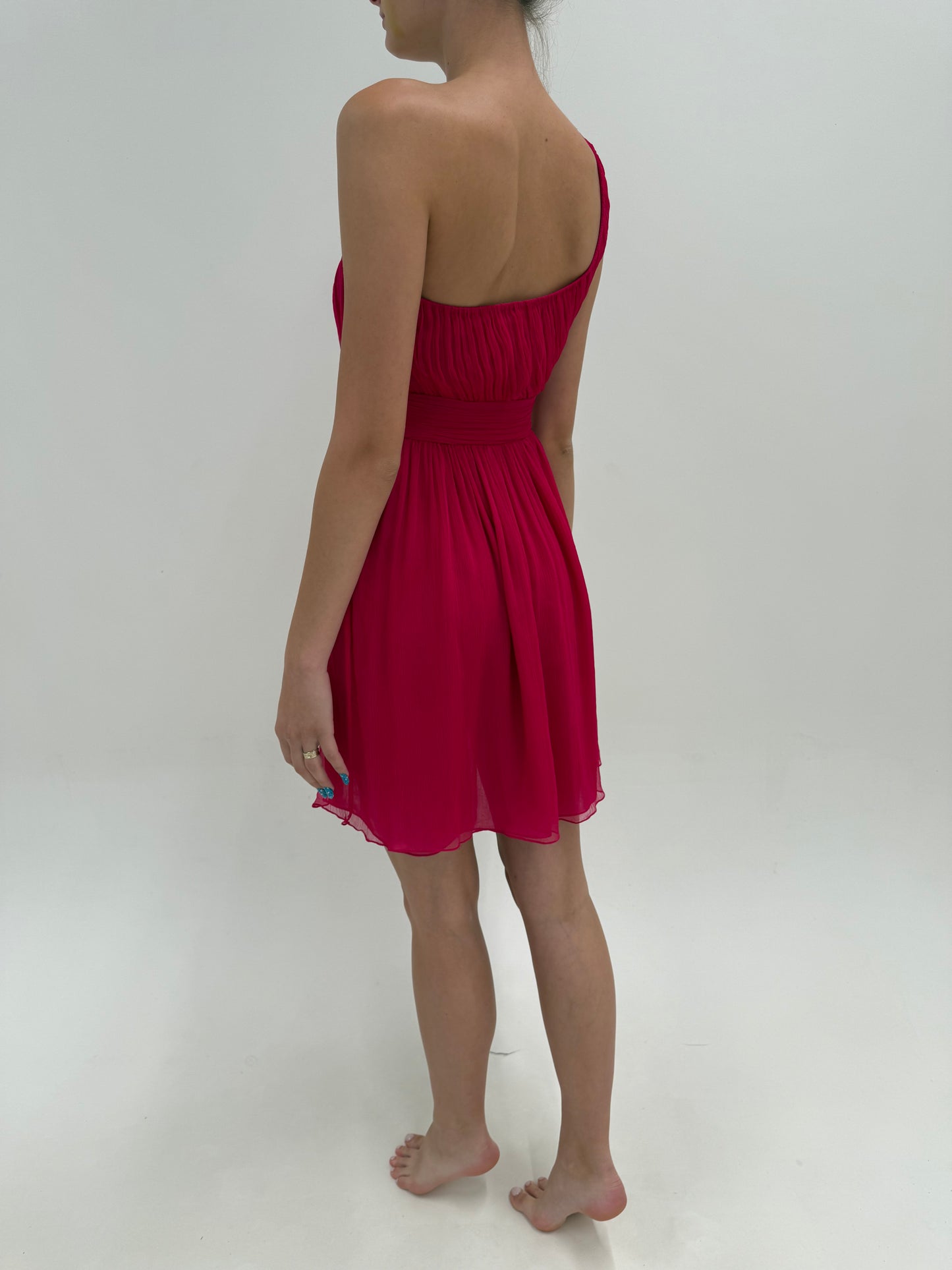 Rochie luxury Gianfranco Ferre din mătase naturală fucsia în croi atemporal