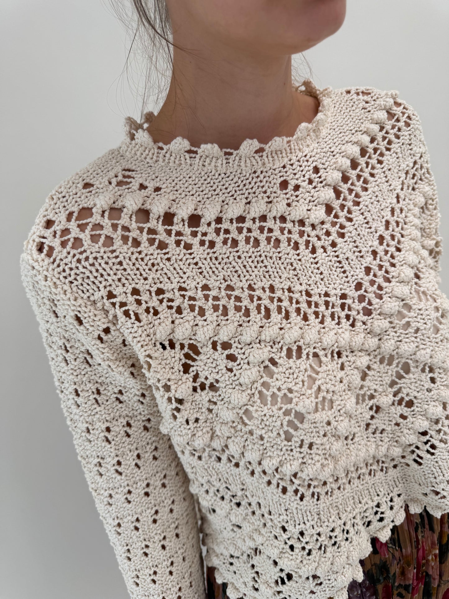 Soft knit de vară excepțional lucrat manual din macrame moale de bumbac