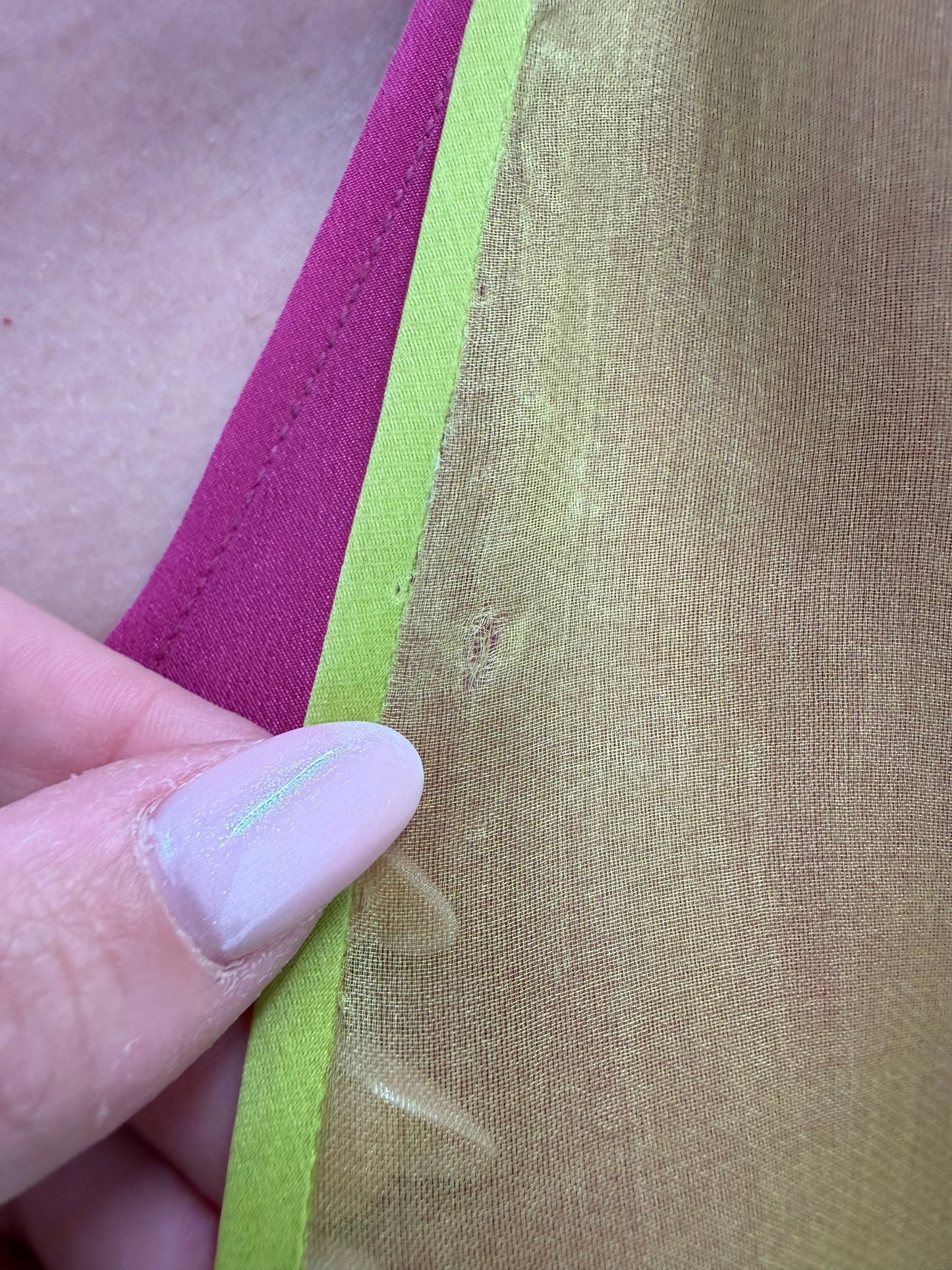 Blazer spectaculos chartreuse din organza de mătase naturală