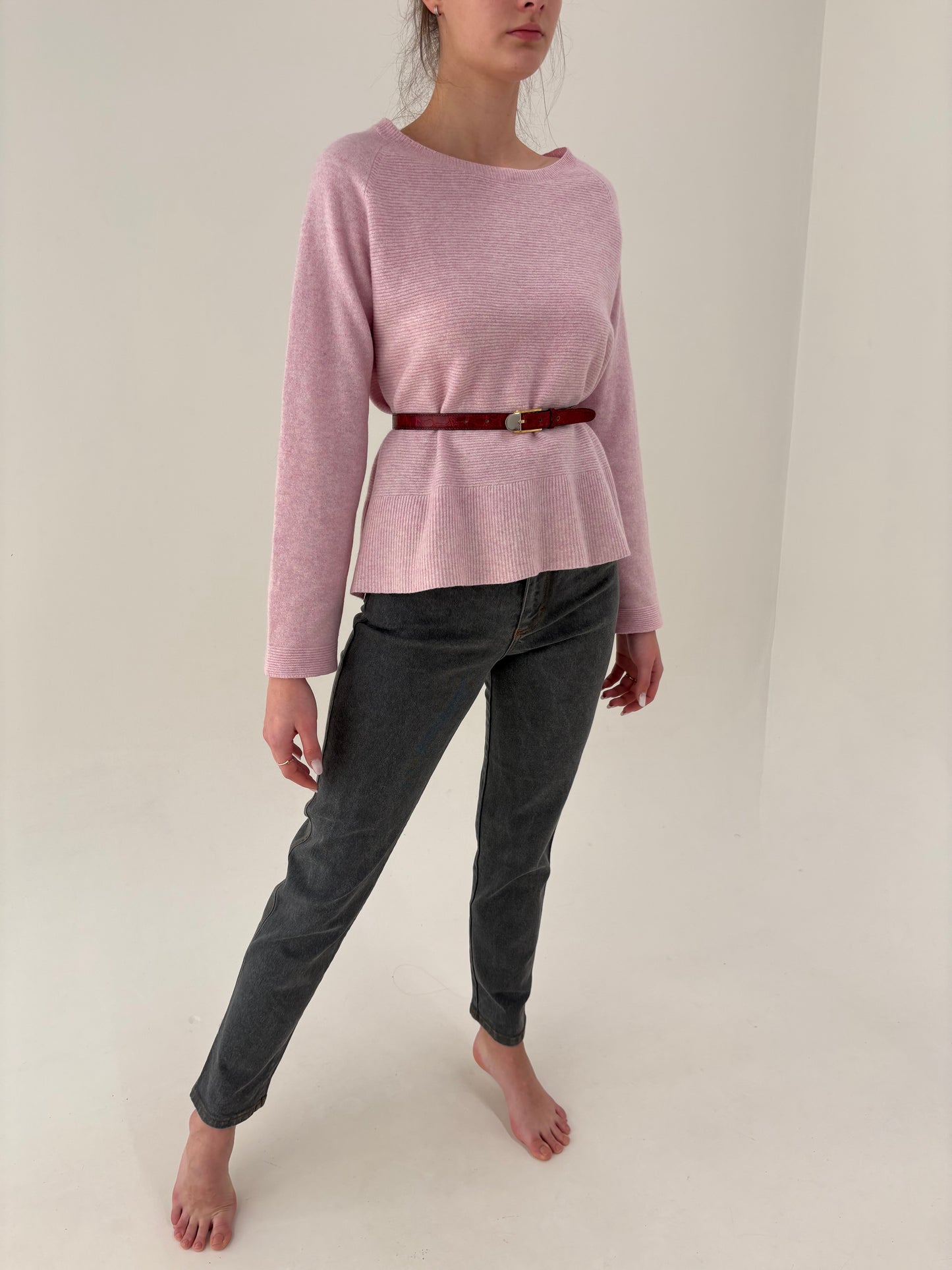 Jeans ultra premium vintage super modelatori din jeans gros cu talie ultra înaltă