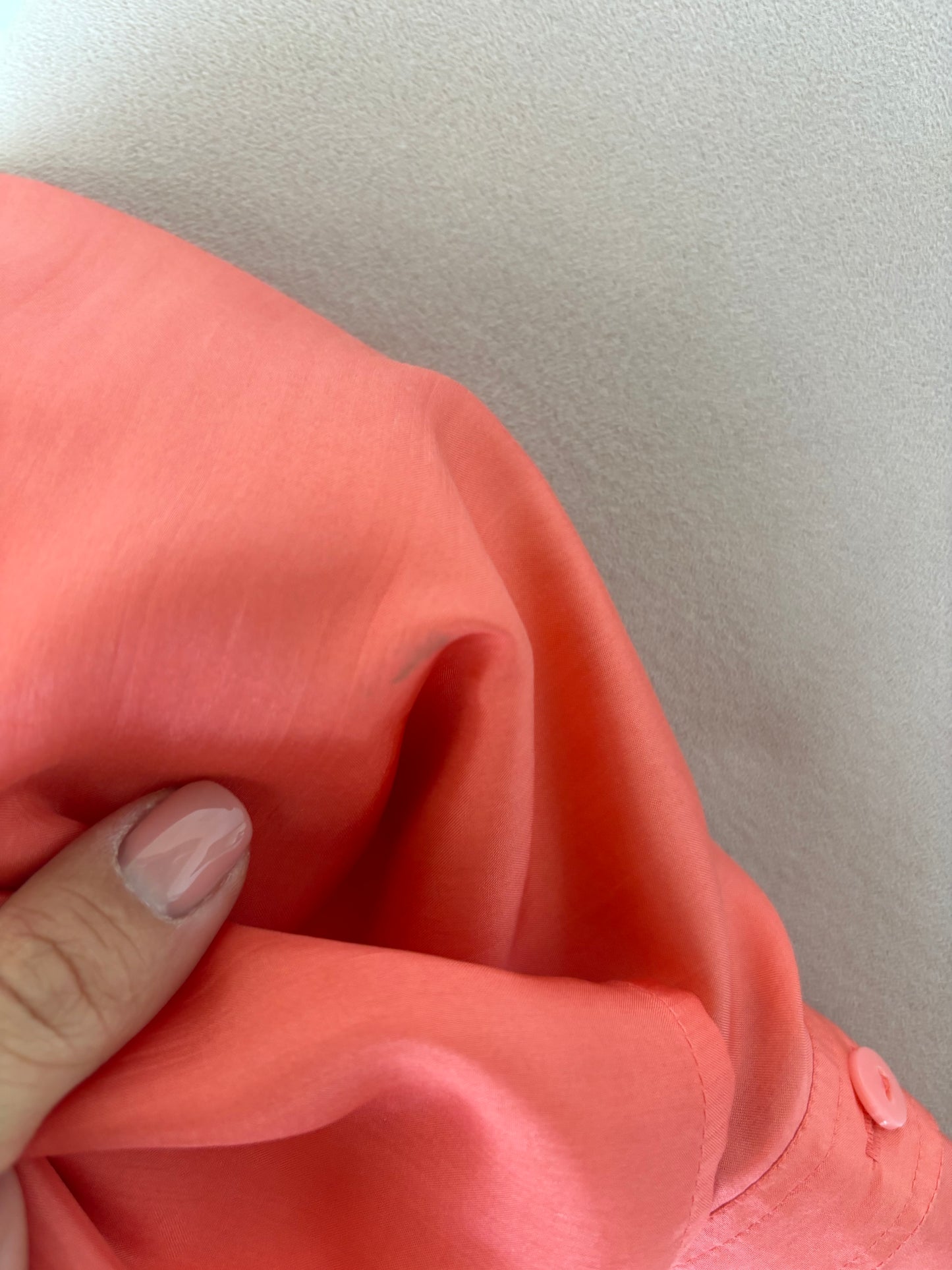 Cămașa vintage din mătase naturală coral red