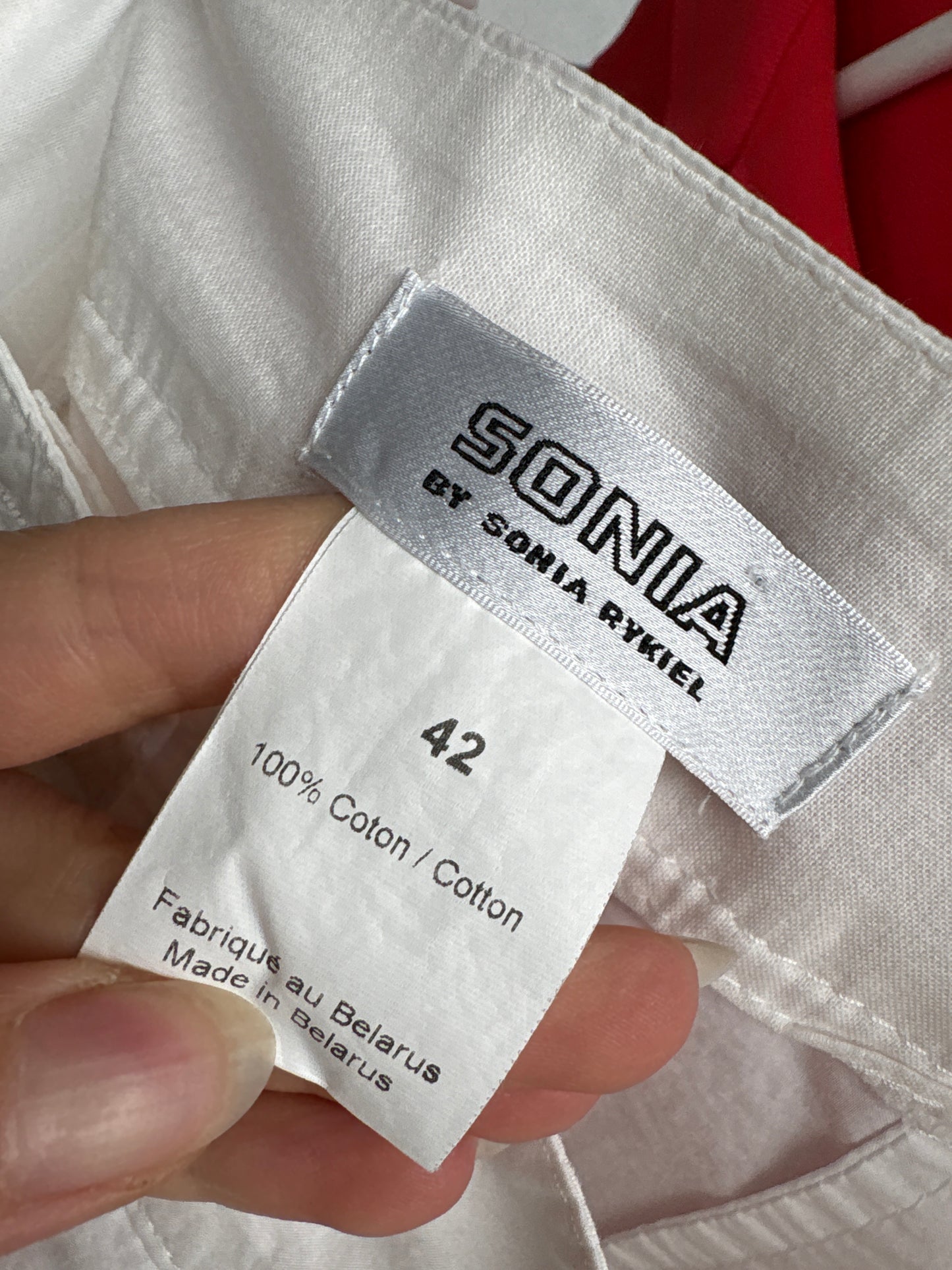 Pantaloni vintage Barrel Sonia Rykiel din poplin excepțional de bumbac