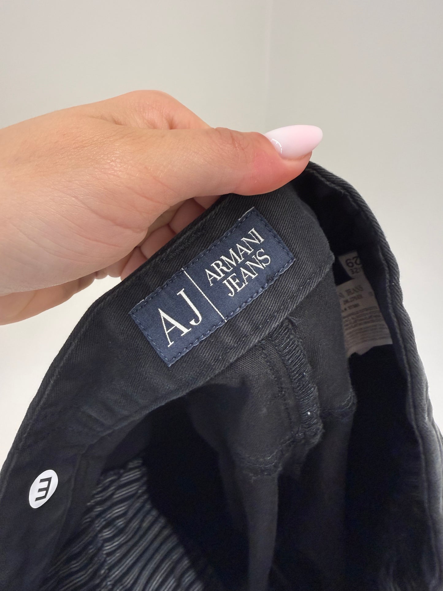 Jeans Armani de sezon cald negru bootcut tall ultra confort modelator