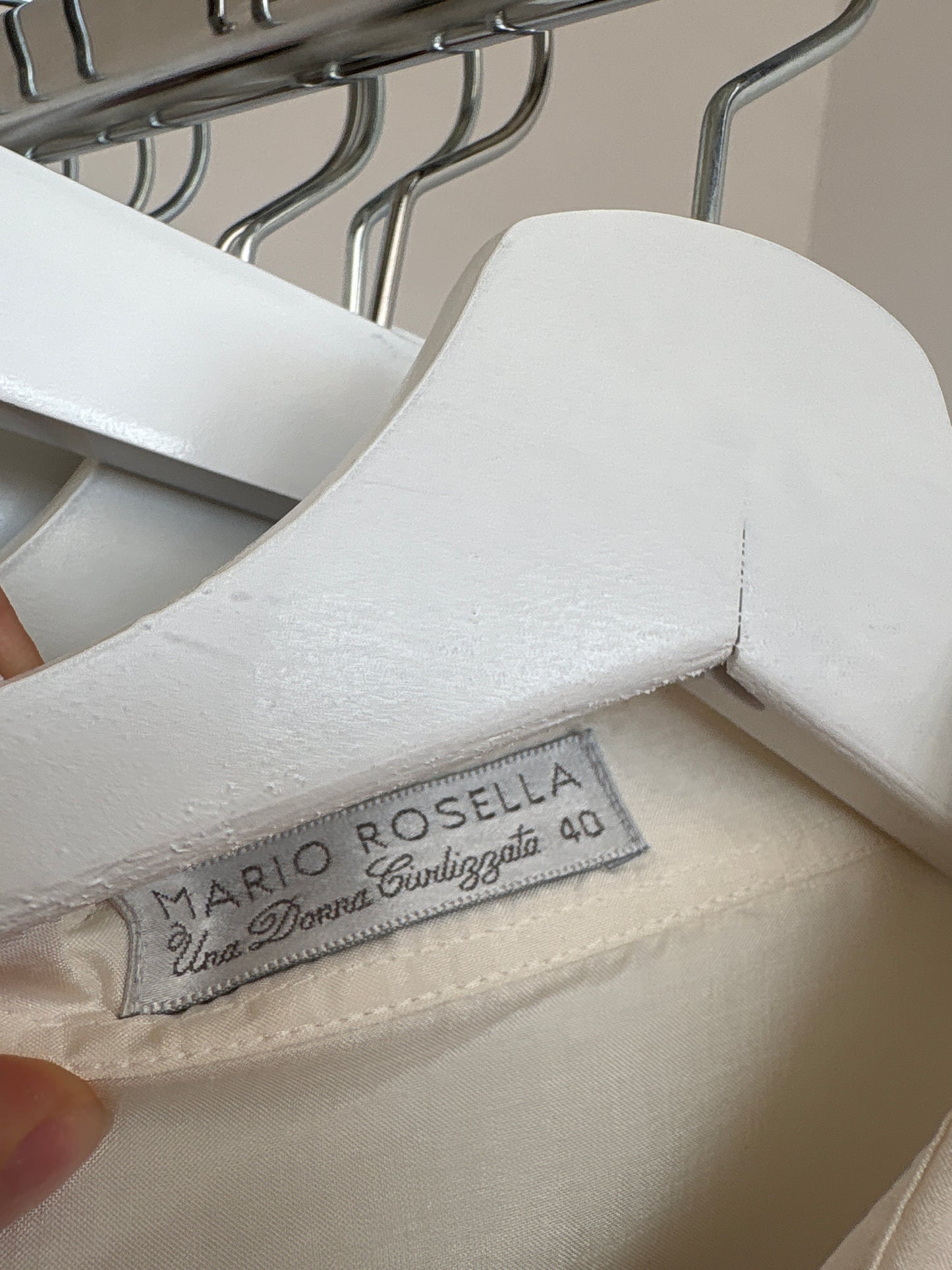 Cămașa vintage butter white din mătase naturală