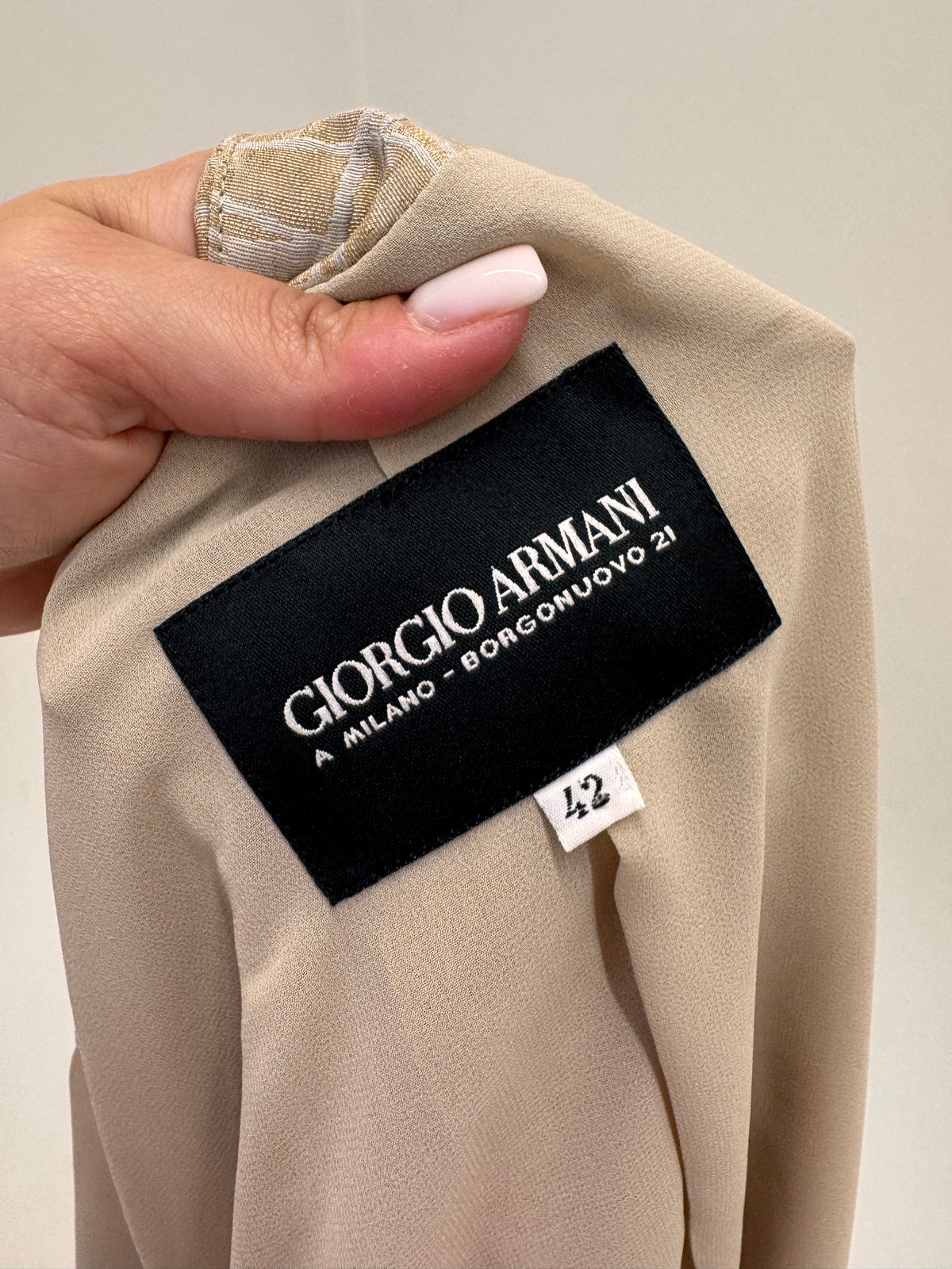 Sacou ultra luxury Giorgio Armani din mix de mătase naturală și in