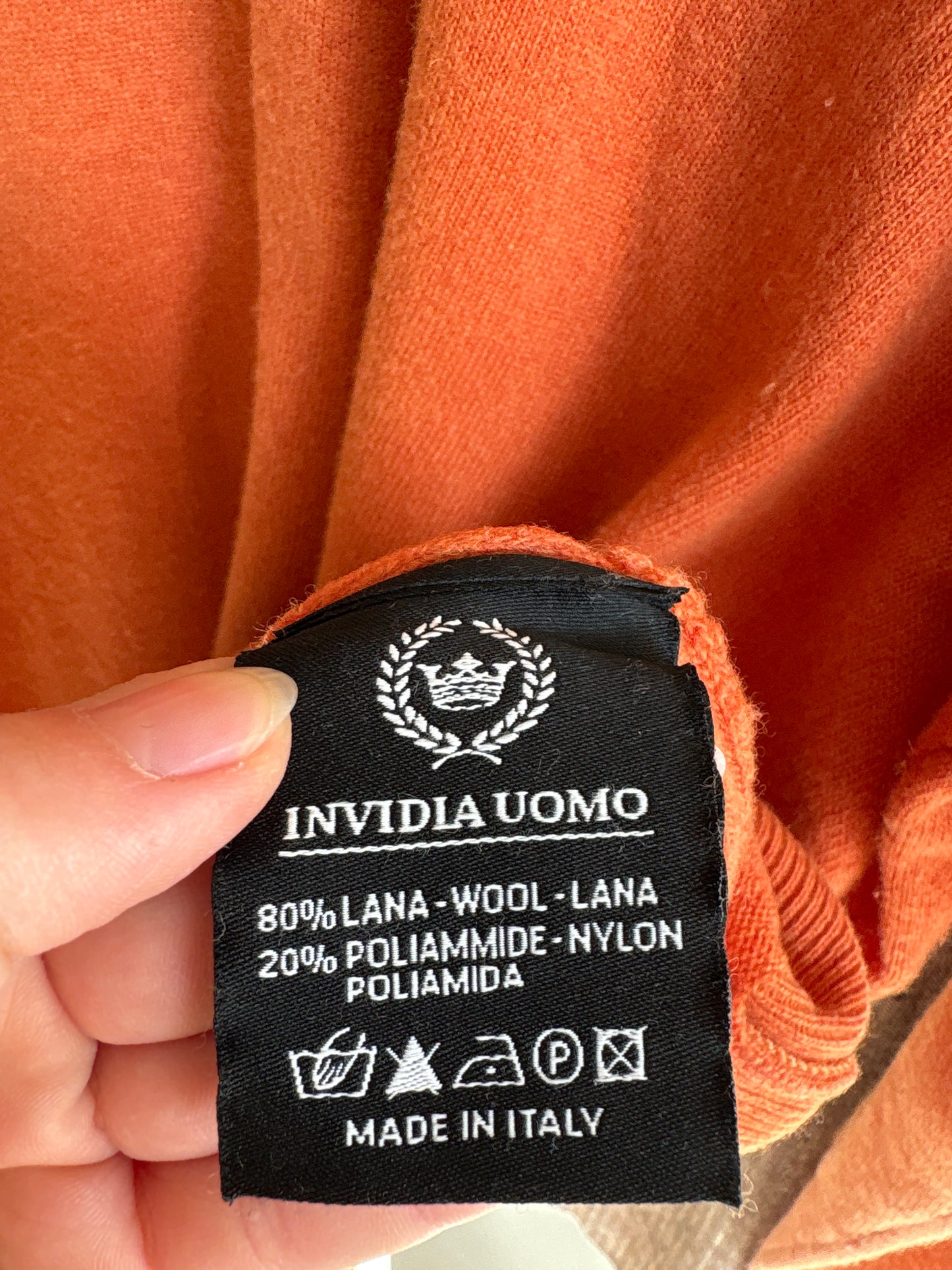 Pulover tall oranj 80% lana merino exrafina