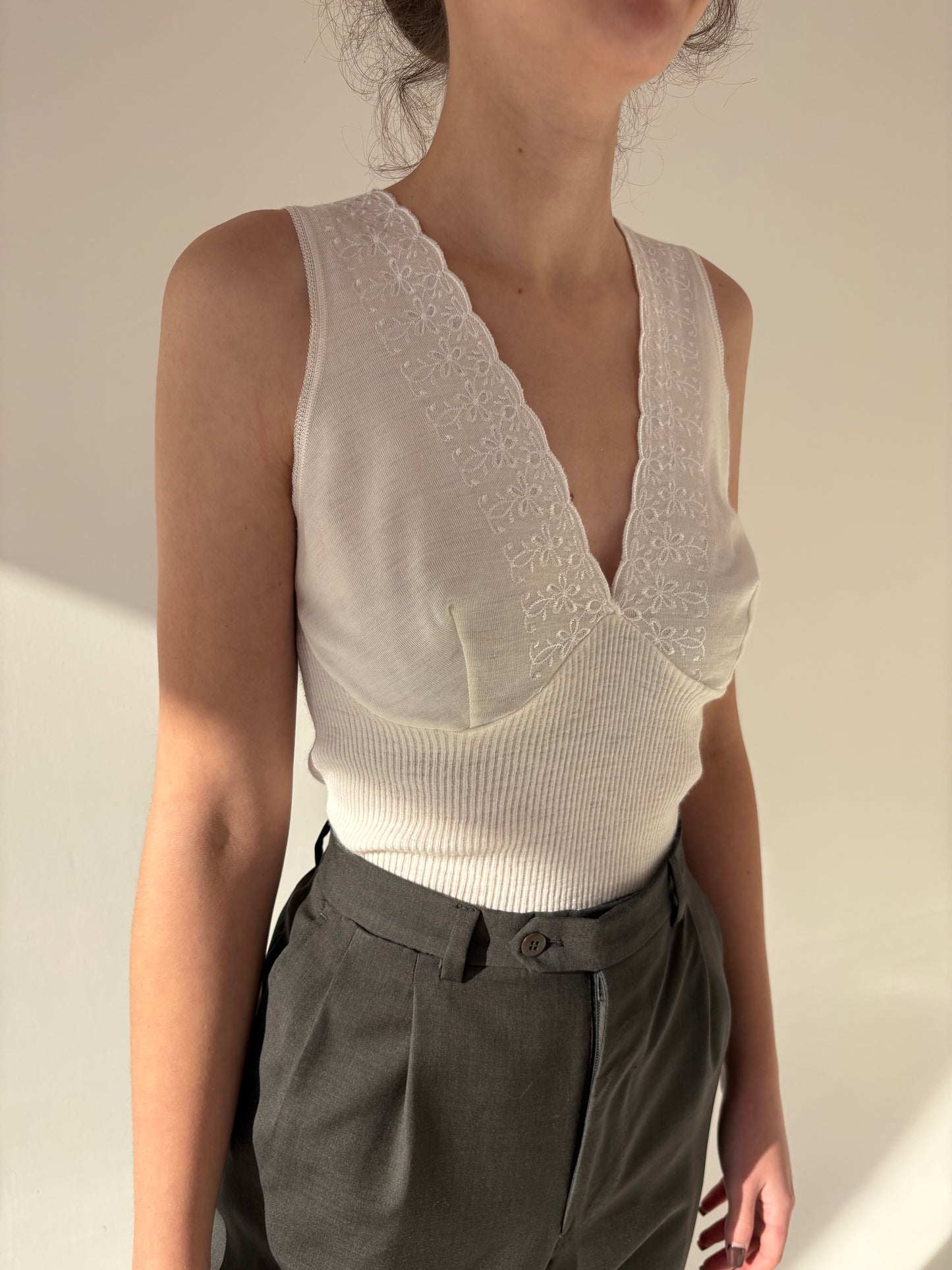 Maieu high end italian cambrat din lana extrafina irestringibila