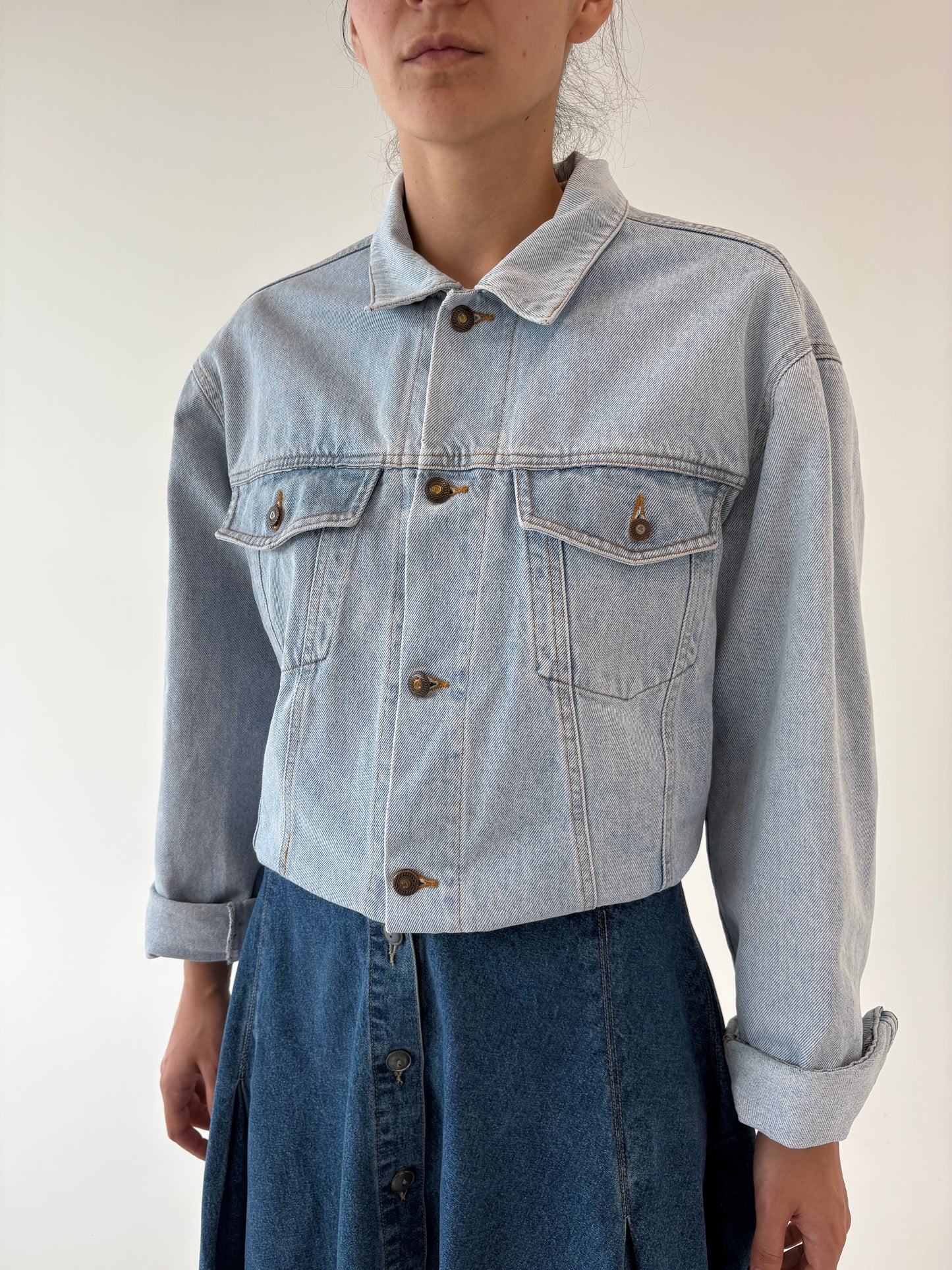 Geacă old vintage anii 80 din jeans tall
