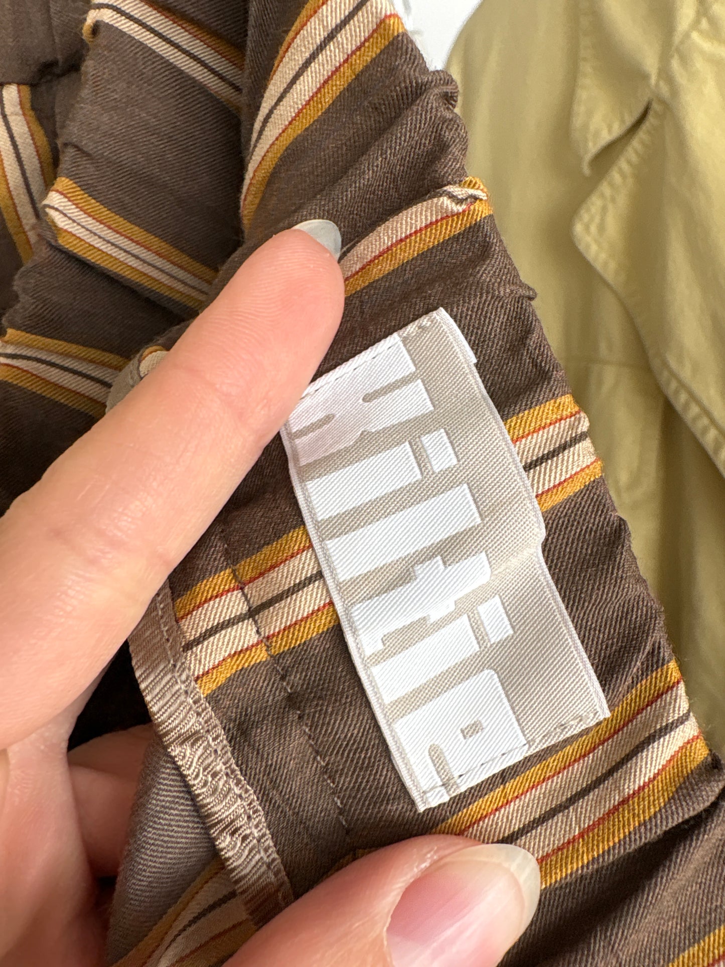 Pantaloni palazzo în dungi verticale din pânză fină cu talie elastică ultra înaltă