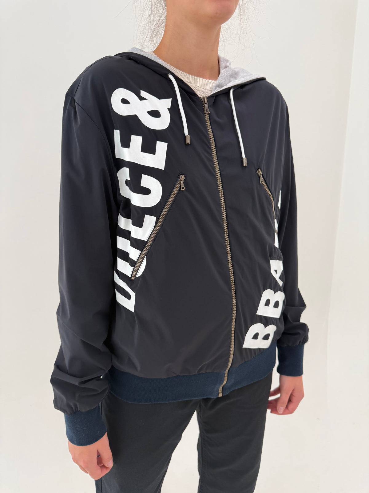 Geaca Dolce€Gabbana tall impermeabilă cu glugă și interior dublat cu  bumbac