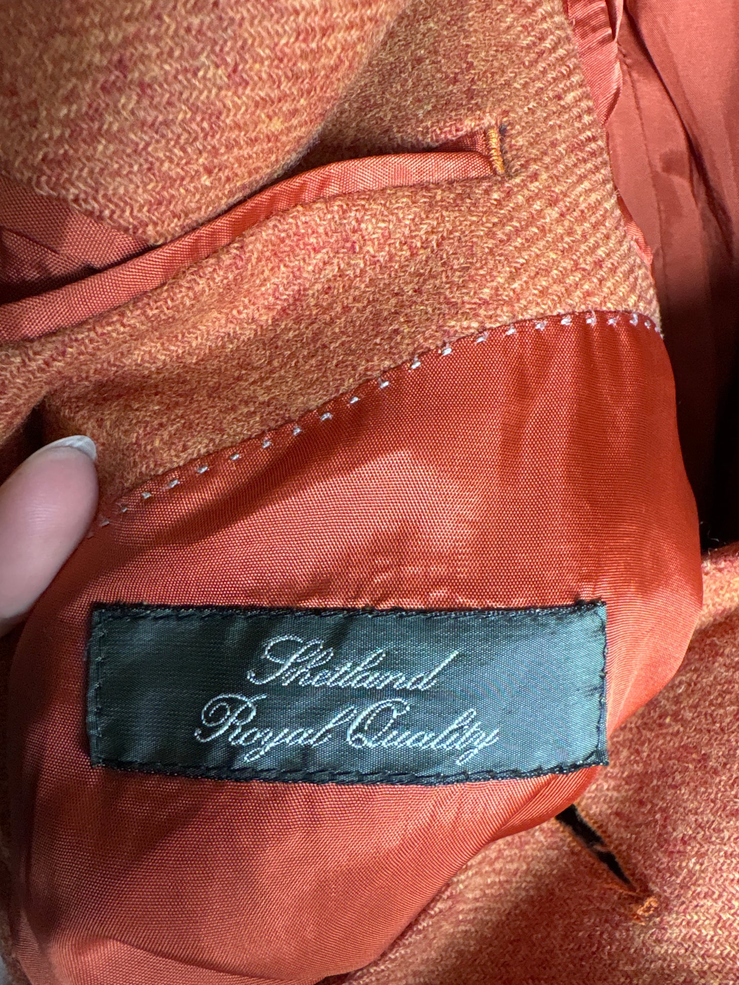 Sacou din tweed Chevron în culoare superbă din lana shetland