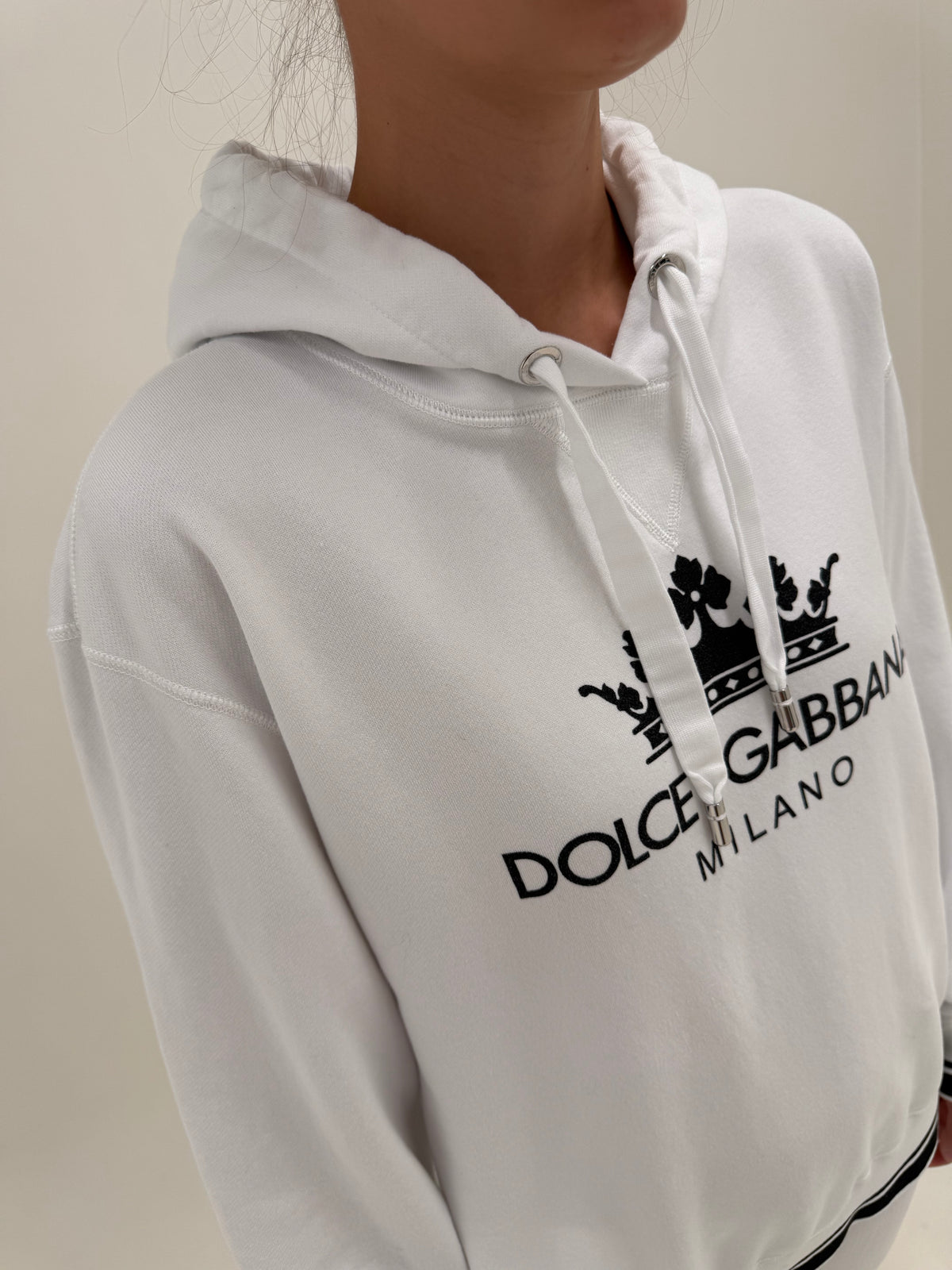 Hanorac Dolce&Gabbana din bumbac gros în croi oversized tall