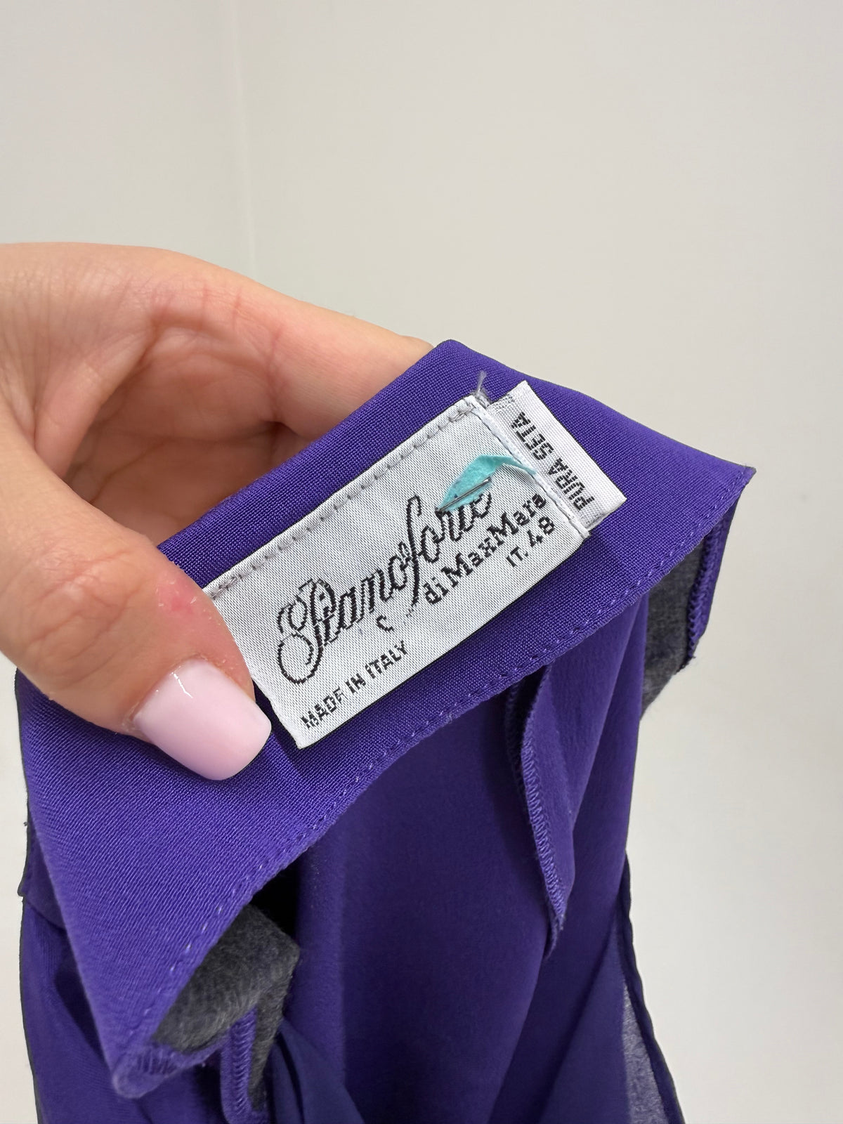 Rochie Max Mara din mătase naturală de la business la cocktail electric purple