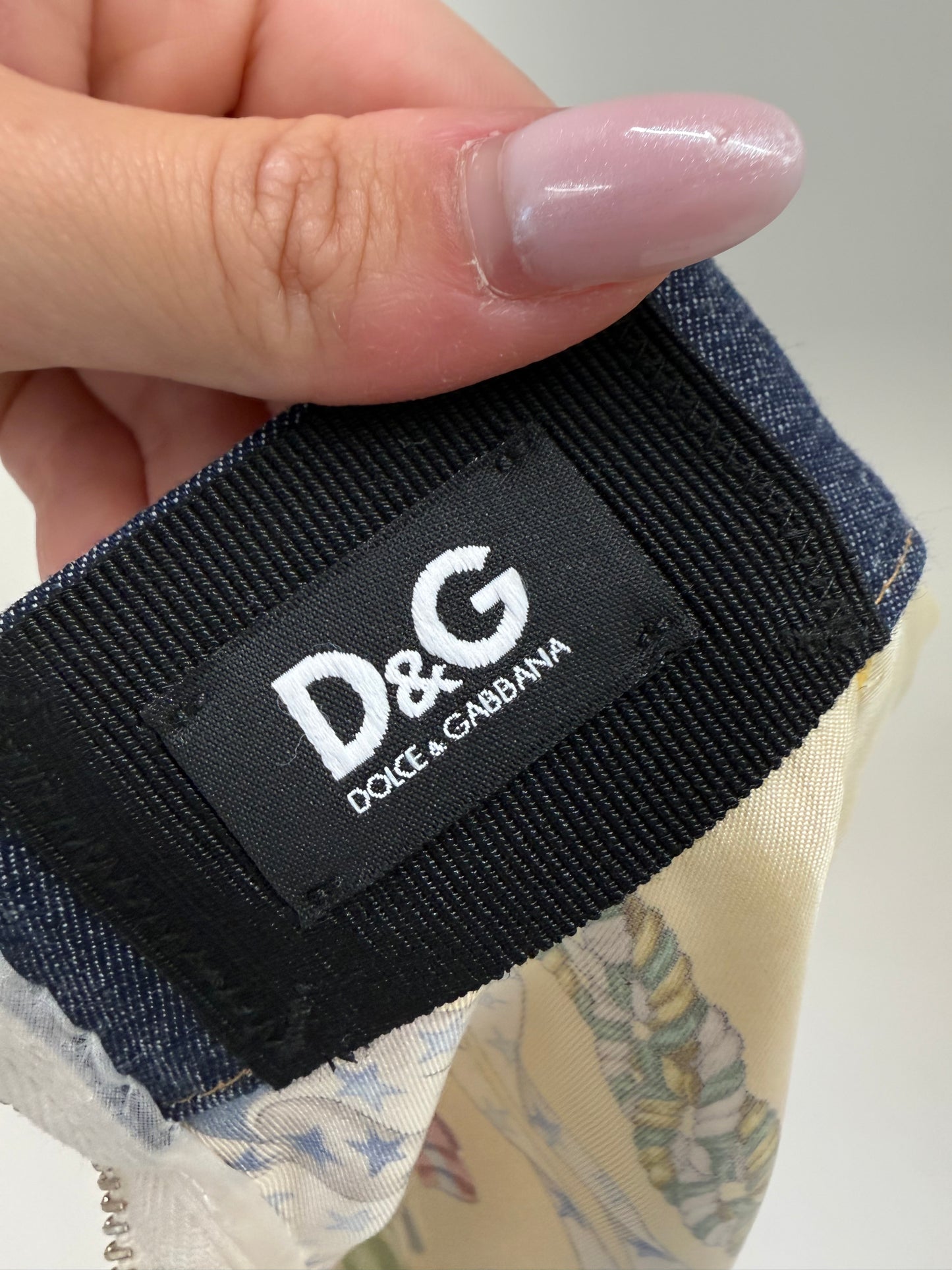Fustă Dolce&Gabbana din twill de mătase naturală cu talie ultra înaltă