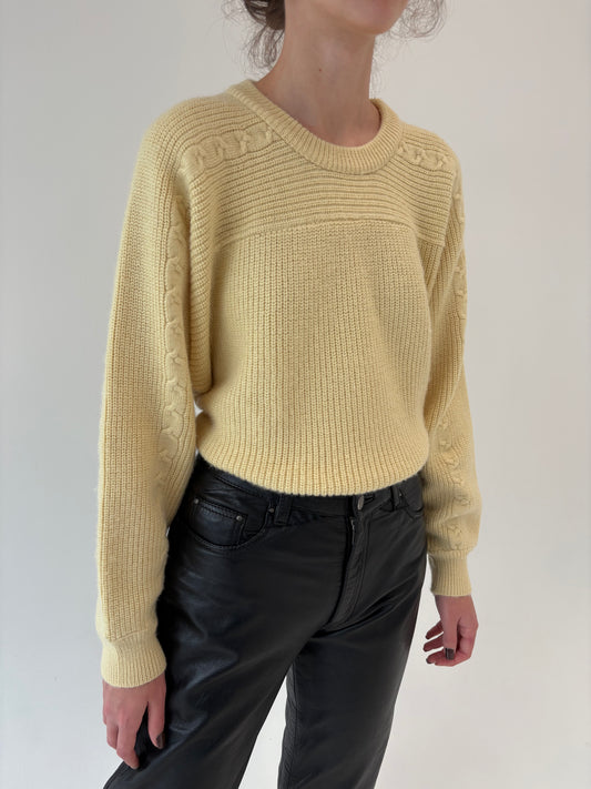 Pulover vintage luxury italian din lana extrafina de gramaj super mare