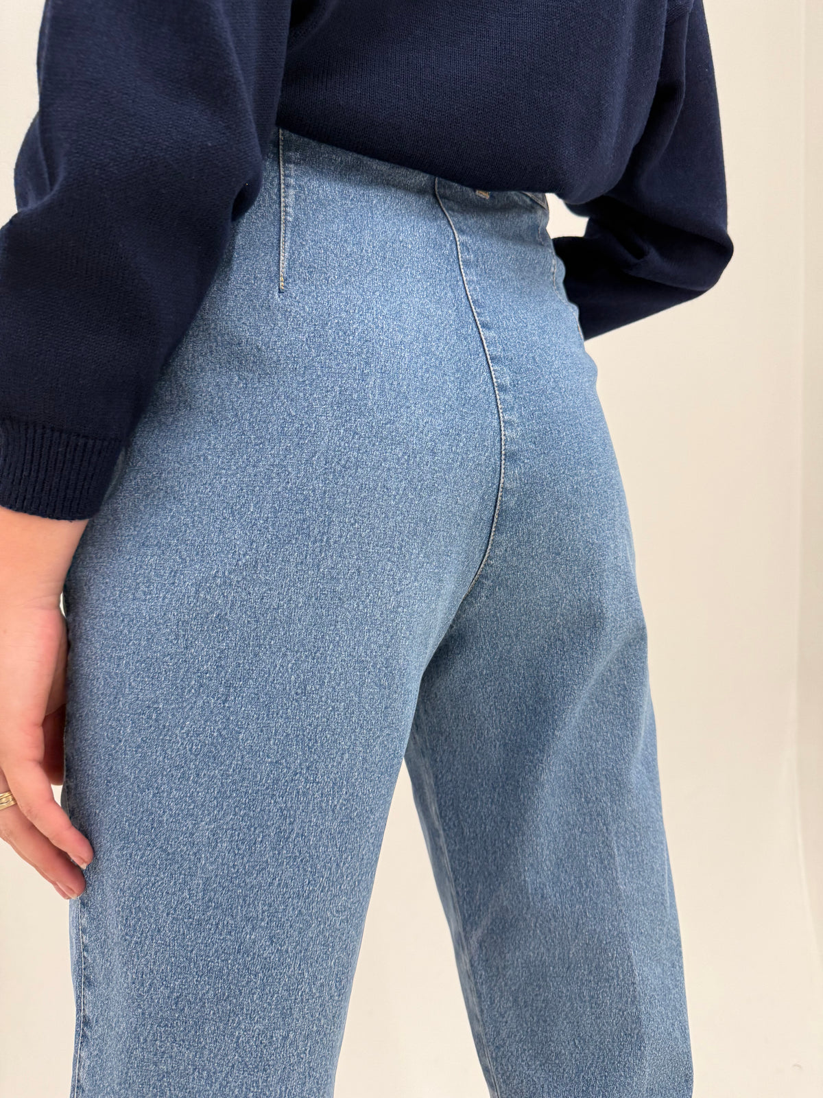 Jeans vintage premium italienești mom fit petite modelatori classic wash