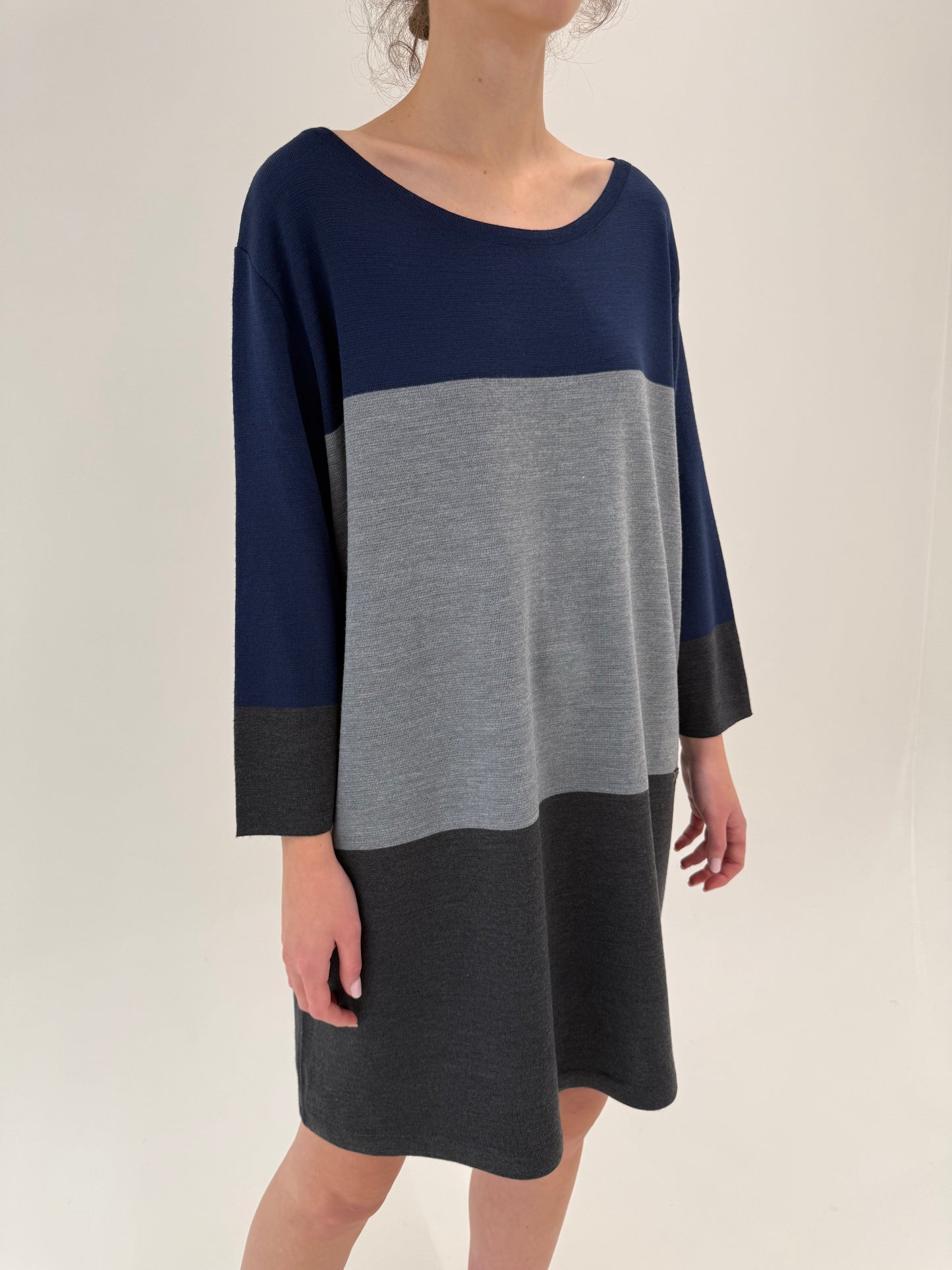 Rochie de brand luxury Krizia plus size din tricot de lana merino extrafina