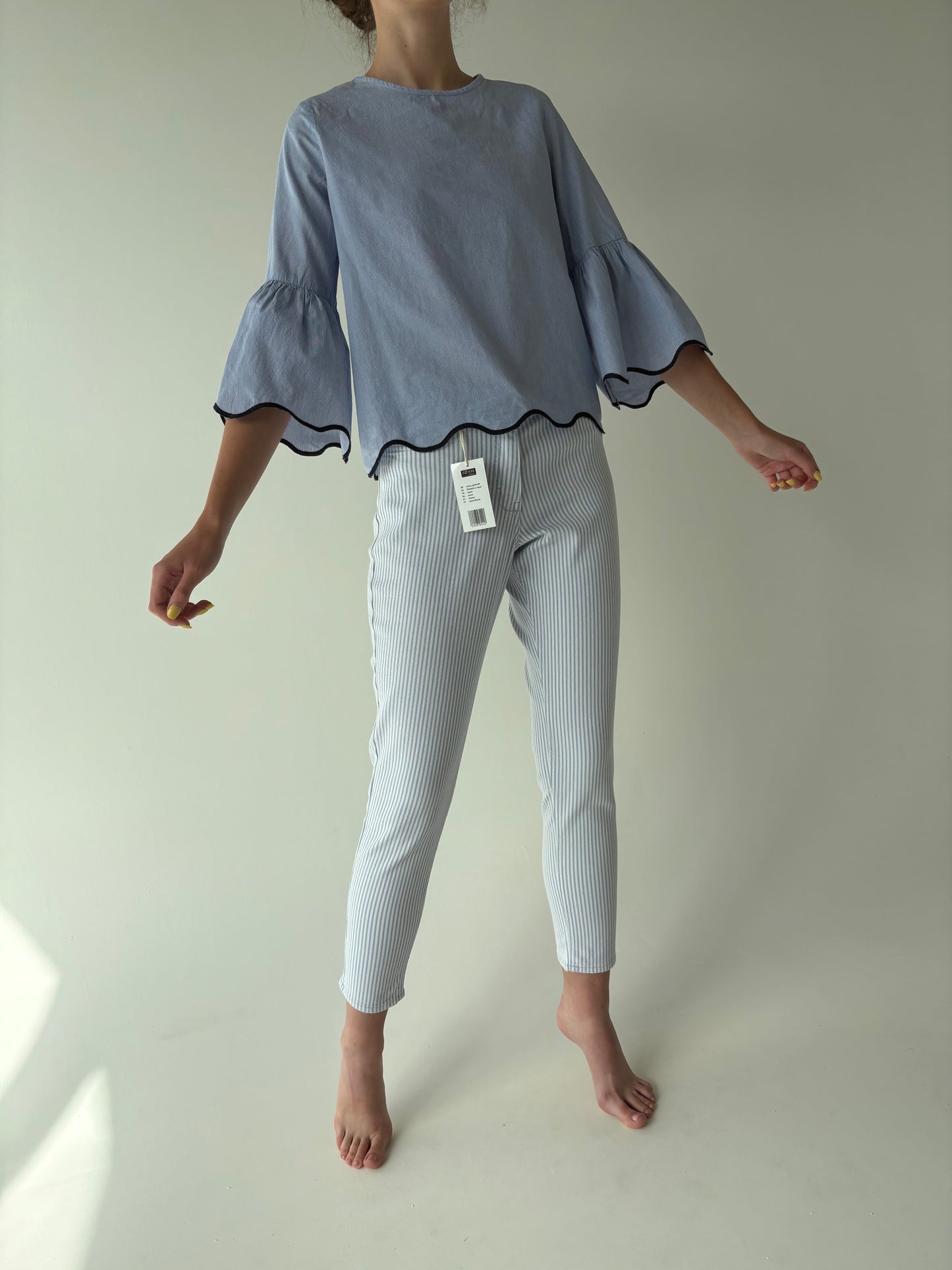 Jeans premium nou modelator cu influențe navale