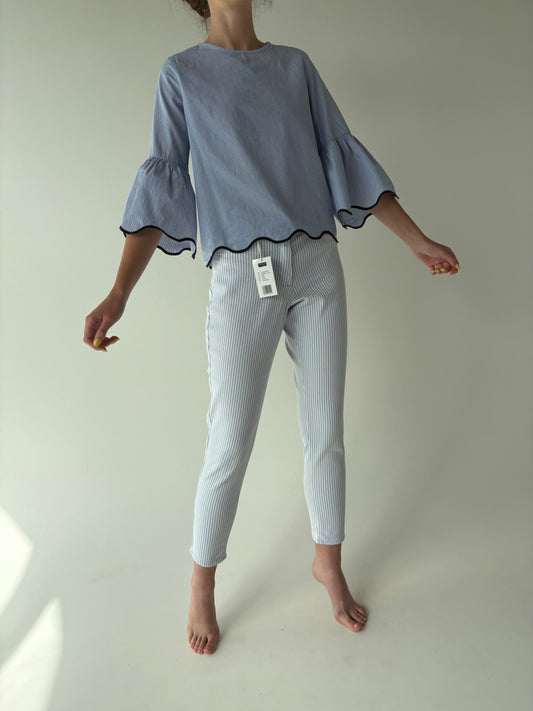 Jeans premium nou modelator cu influențe navale