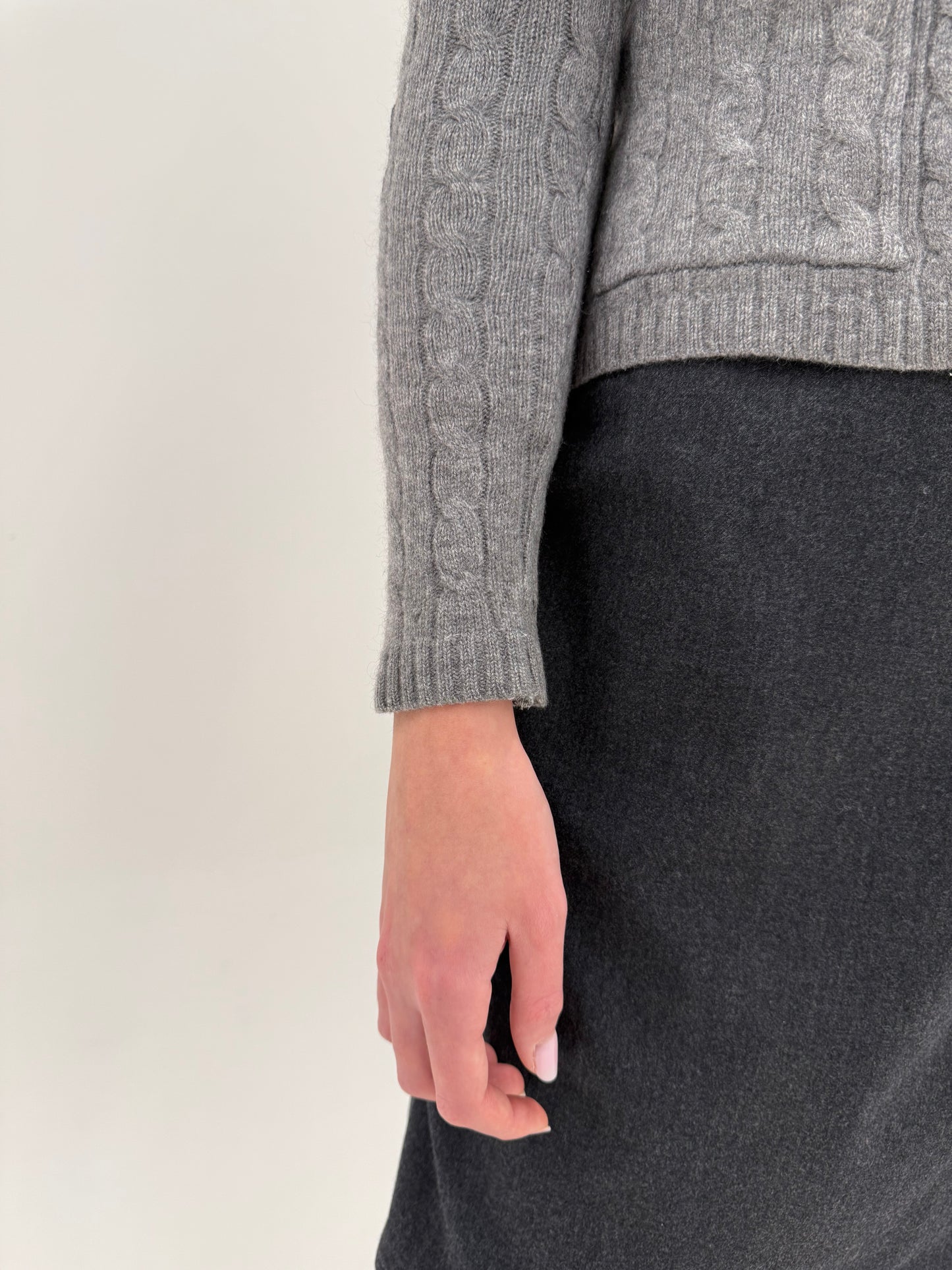 Sacou cambrat gros din cașmir high end multiply cu torsade